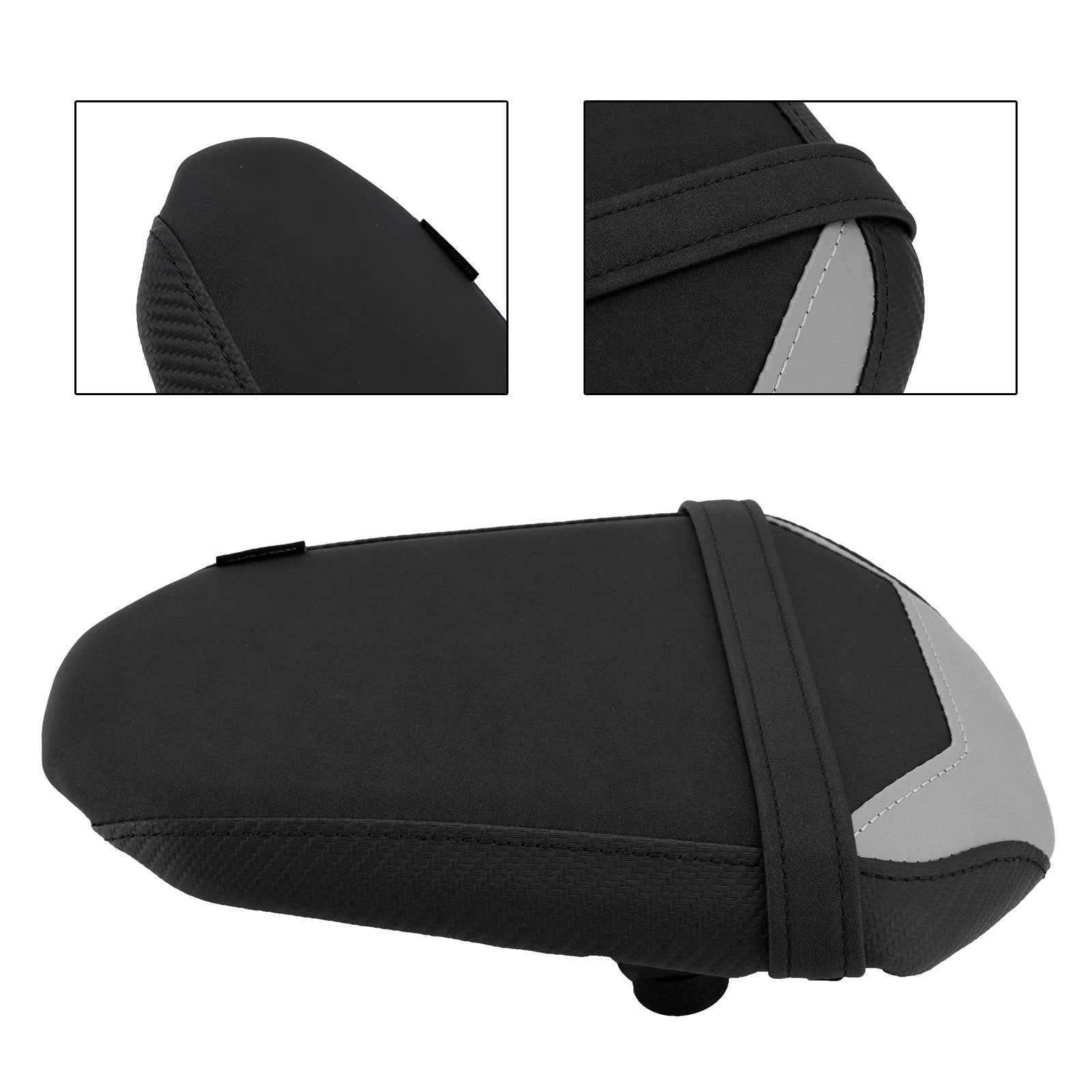 Coussin de selle passager arrière plat en PU noir pour Yamaha MT-07/FZ-07 (à partir de 2025).