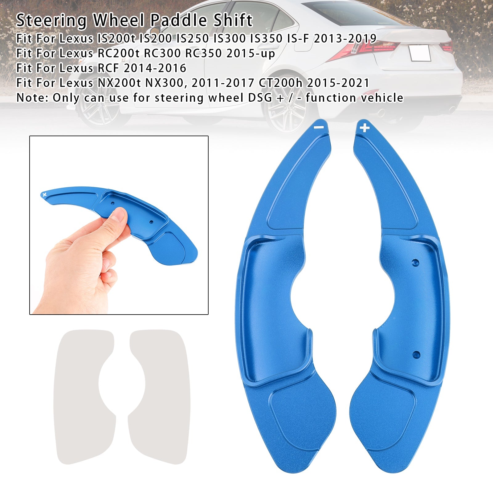 Extensions de palettes de changement de vitesse au volant pour Lexus IS RC RCF NX
