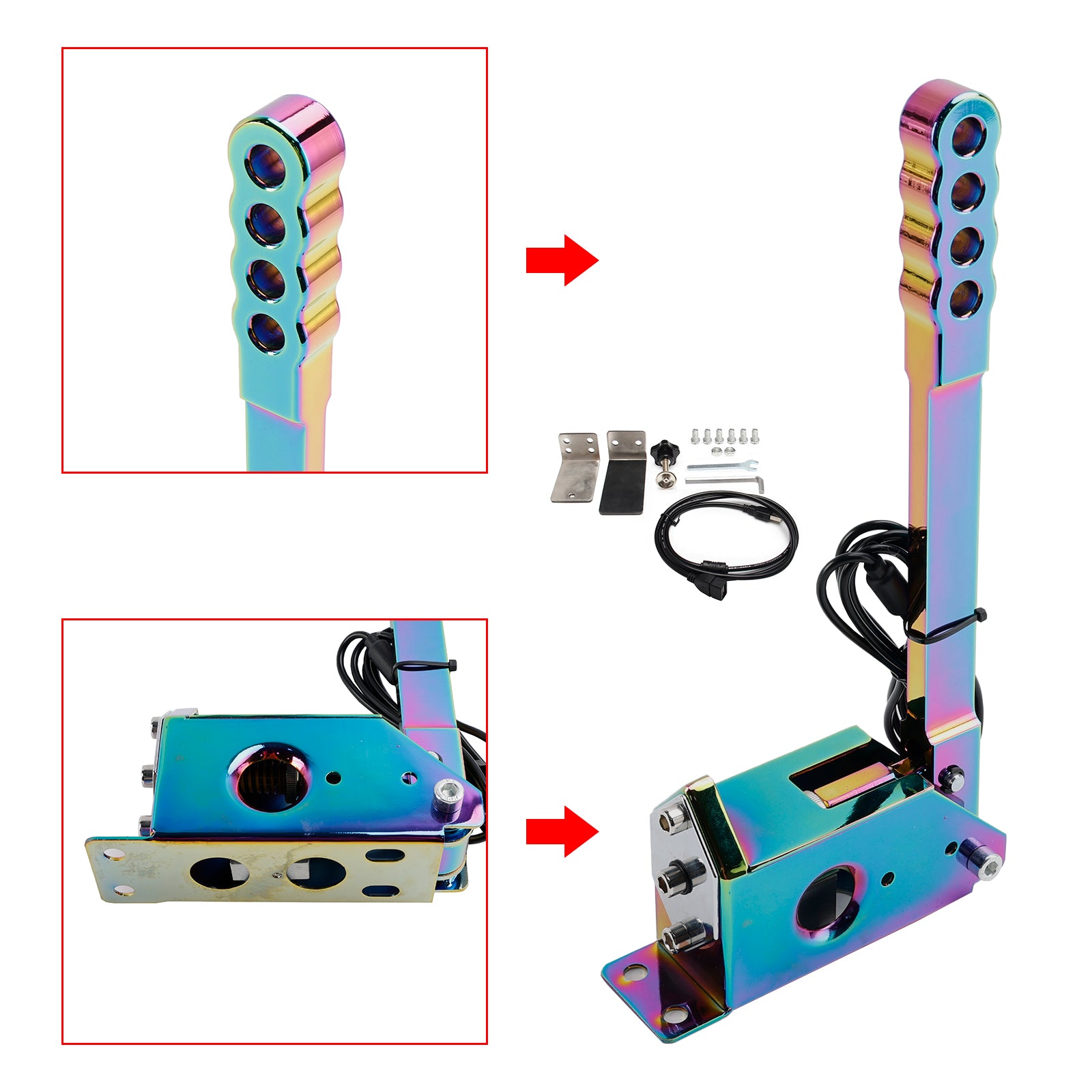 Voor racegames G25/G27/G29/T300/T500 voor Assetto PC 14bit SIM USB Handrem