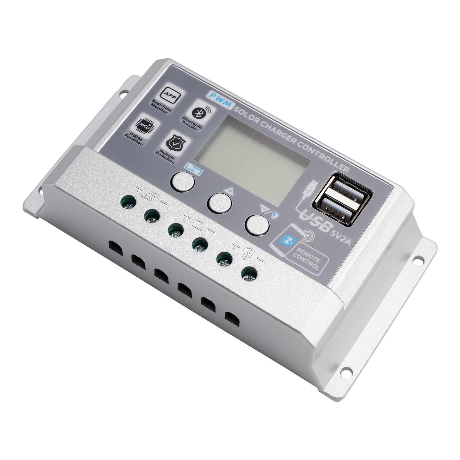 Contrôleur solaire PWM 10A-60A, application mobile, contrôle intelligent