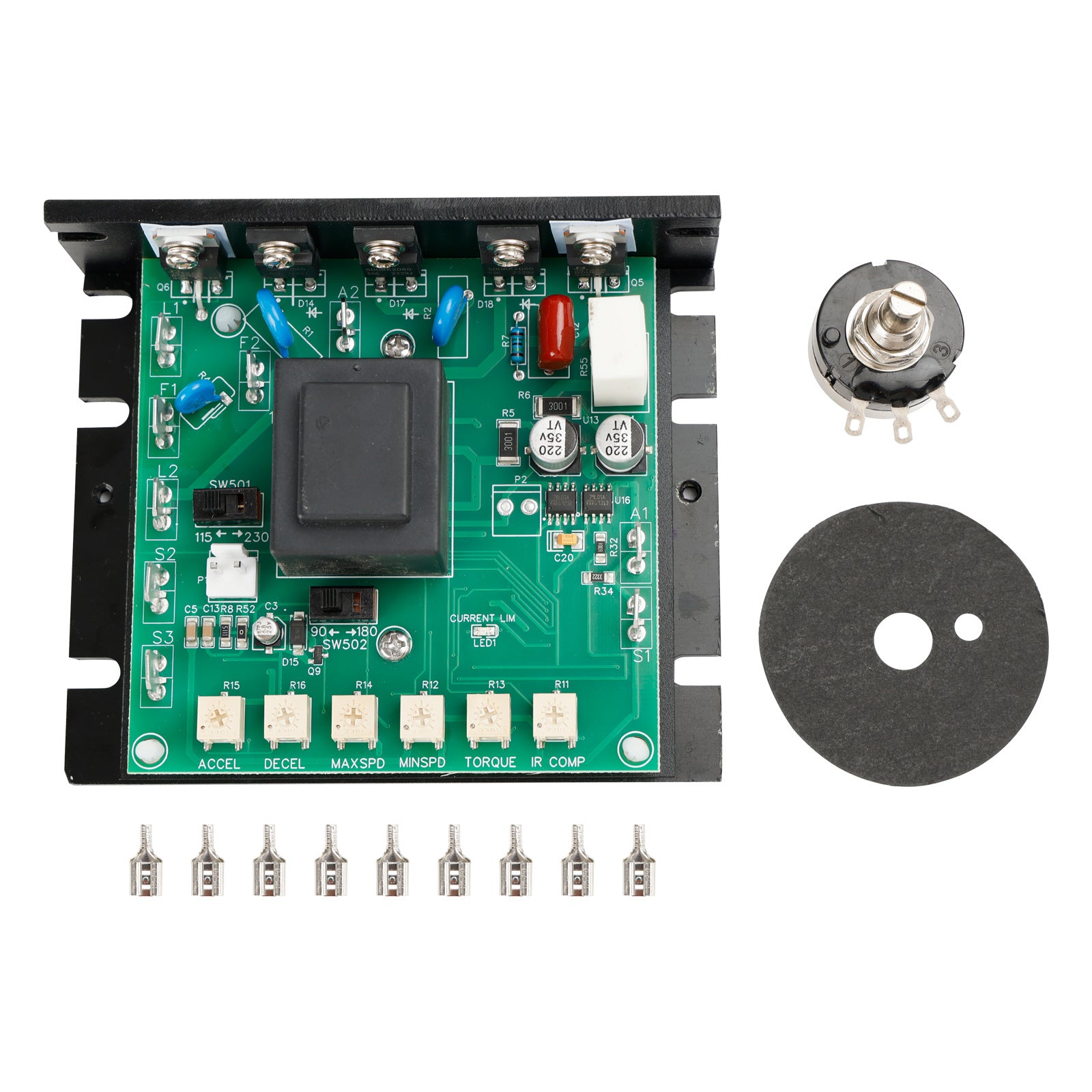 Controlador de velocidad del motor de CC MM23001C Entrada de ley de 115 o 230 voltios