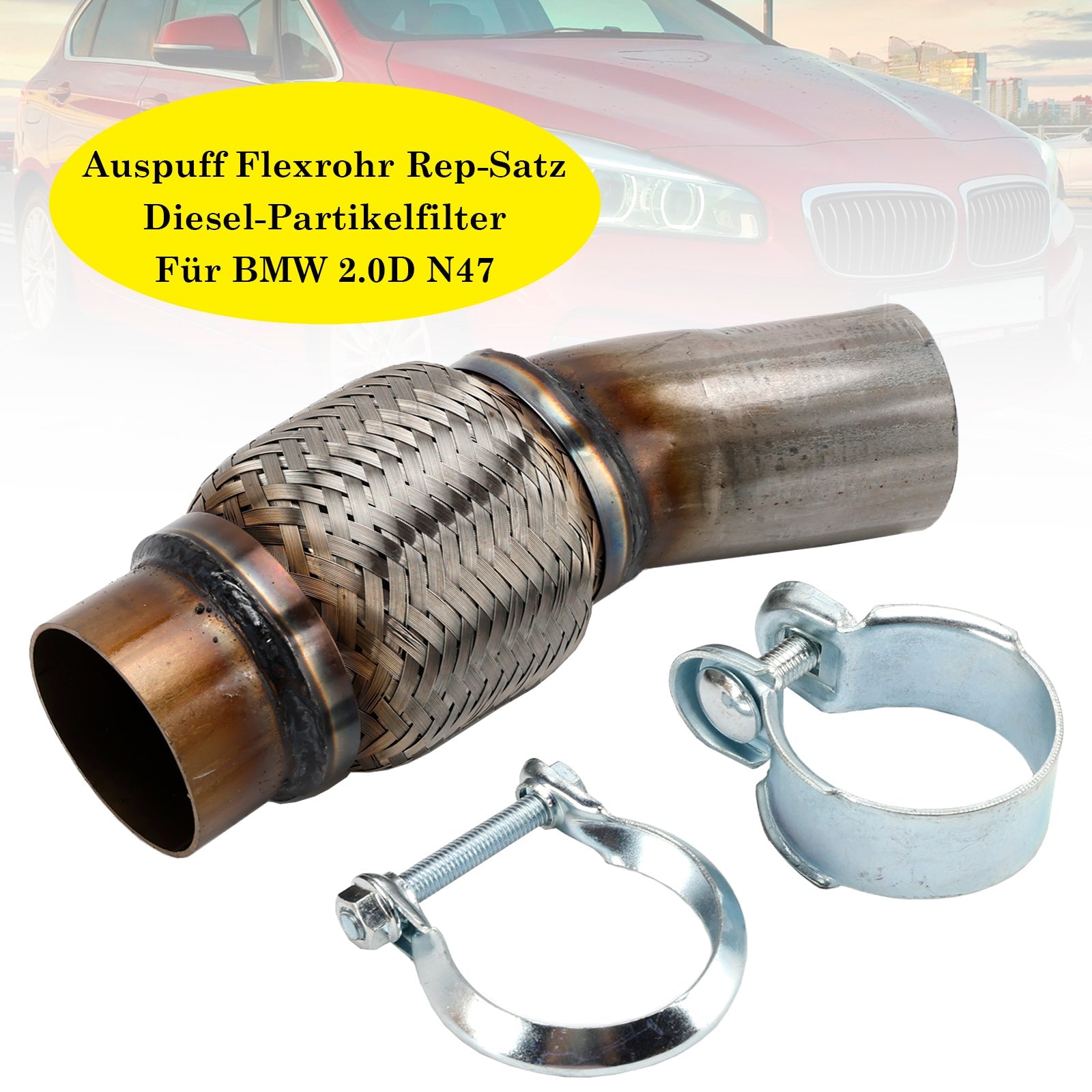 Kit di riparazione per tubi flessibili'scarico con filtro antiparticolato diesel per BMW 2.0D N47