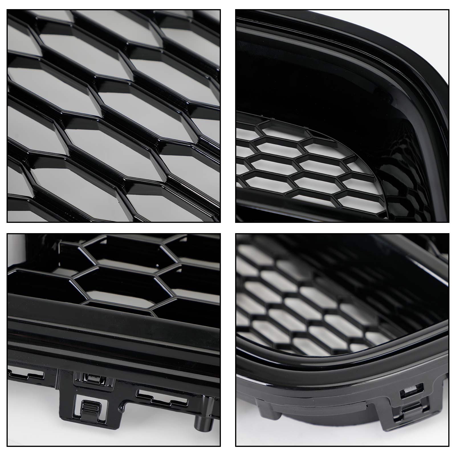 Rejilla de panal de malla frontal estilo RS6 compatible con Audi A6 S6 C7 2012-2015 