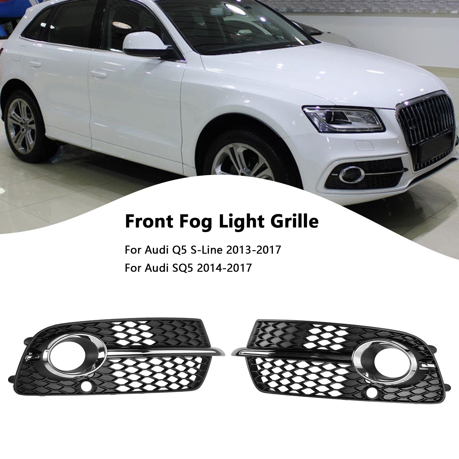 Mistlamp Grille voor Audi SQ5 2014-2017 Voorbumper 8R0807681S