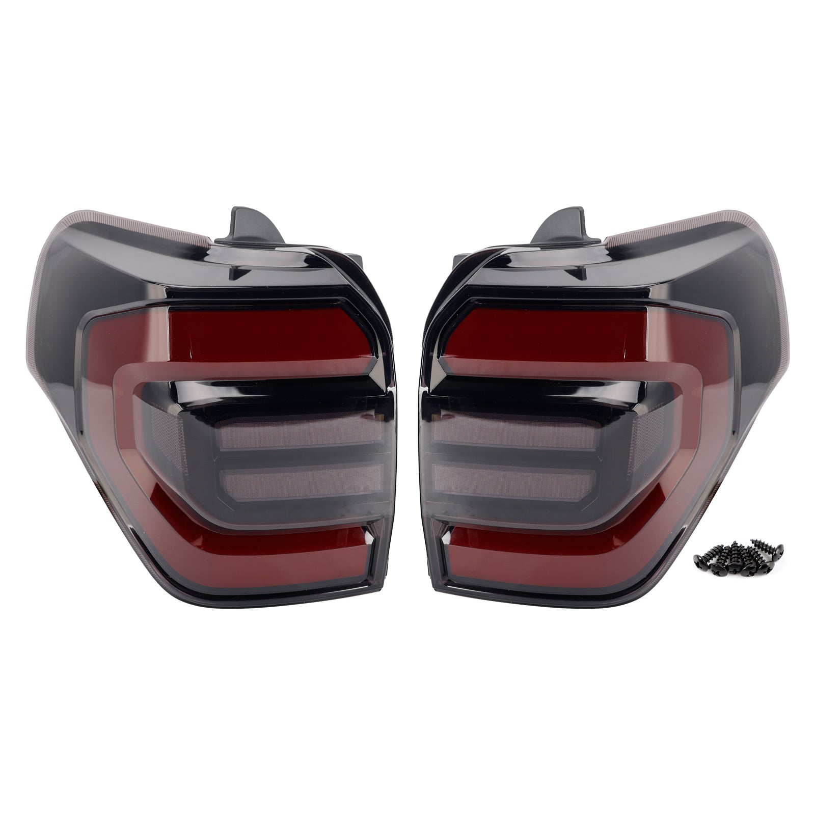Feux arrière séquentiels à animation noire pour Toyota 4Runner 2010-2024, 2 feux arrière LED 12 W