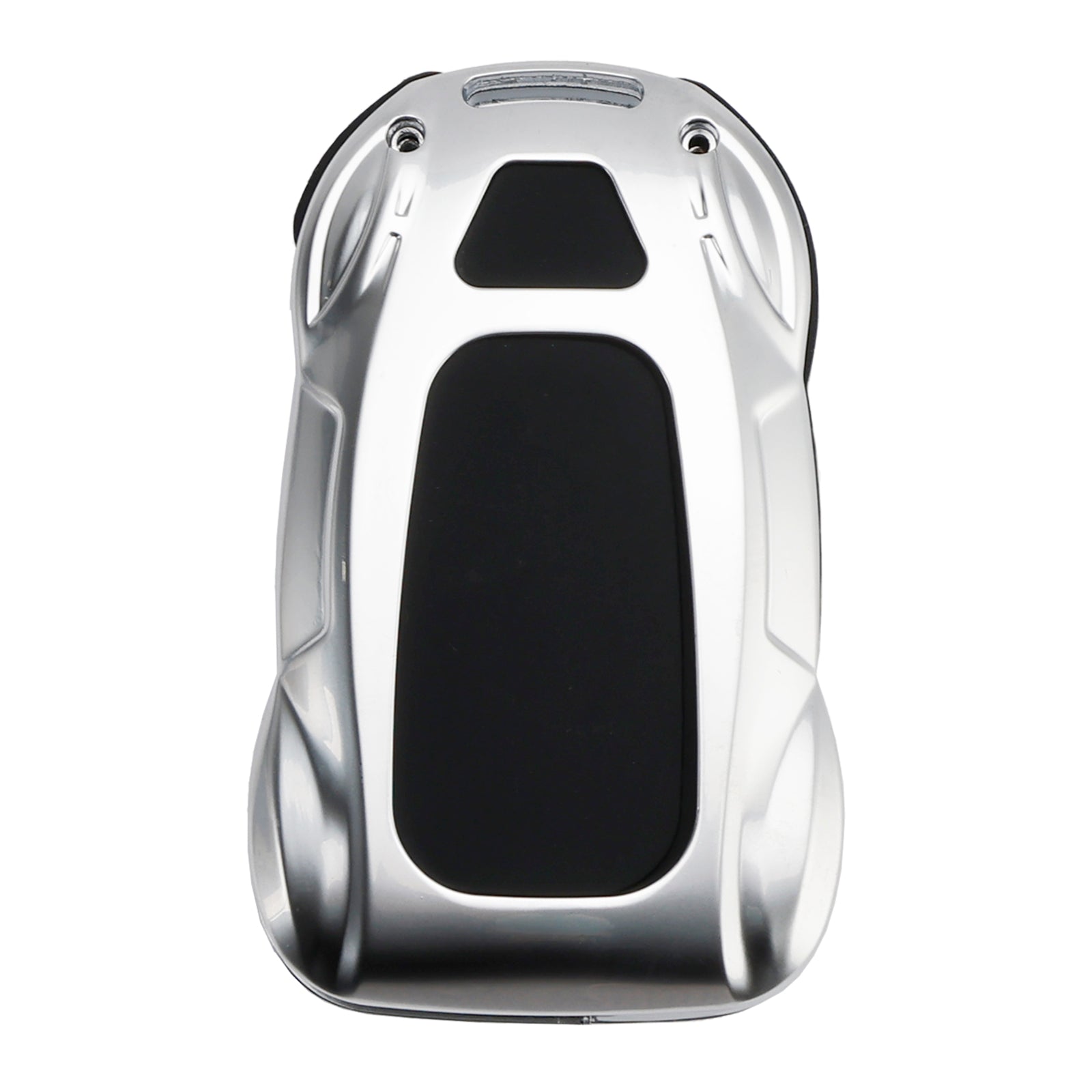 Custodia per chiave auto in pelle color argento in lega di zinco per VW Polo Skoda