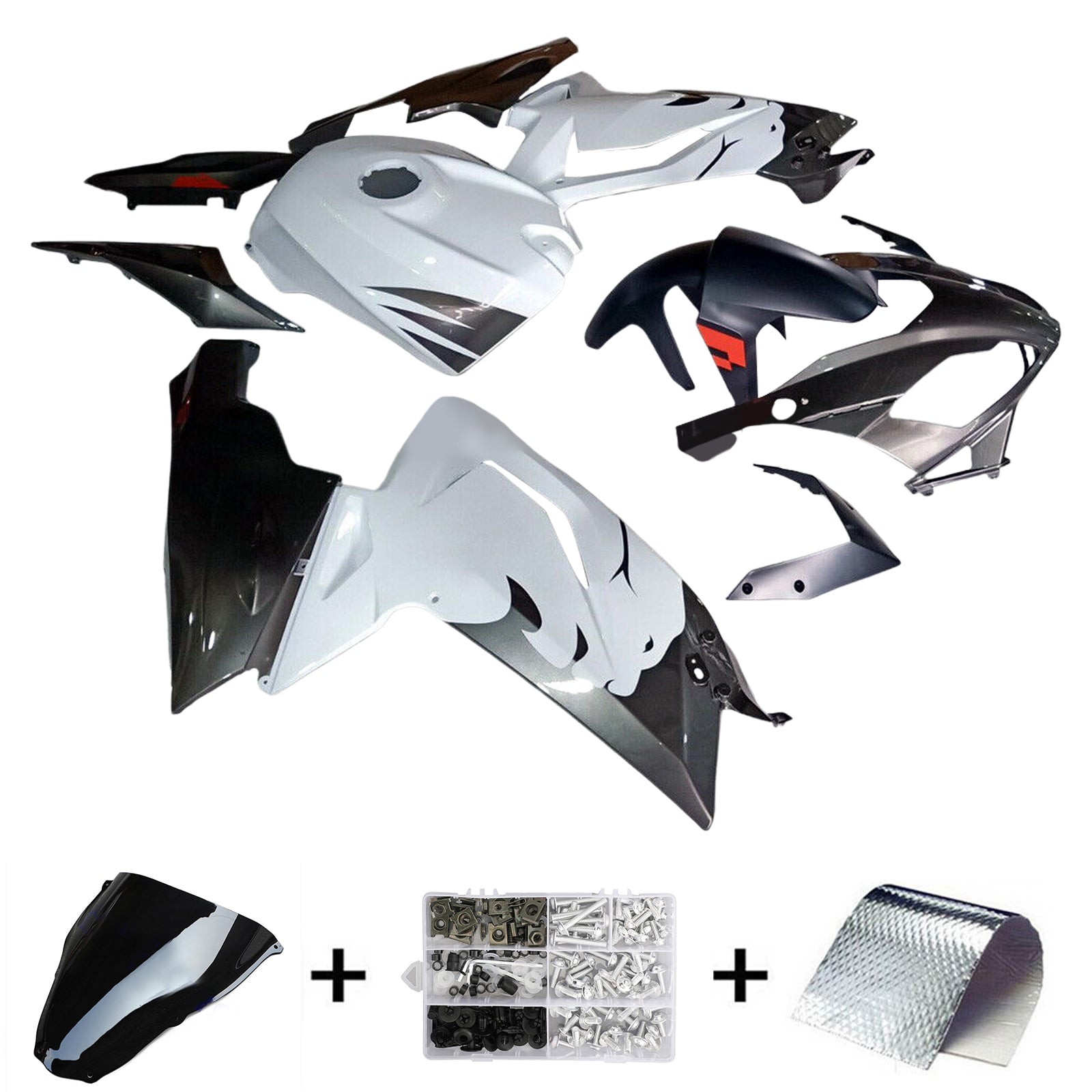 Amotopart Aprilia RS125 2006-2011 Kit Carénage Carrosserie Plastique ABS