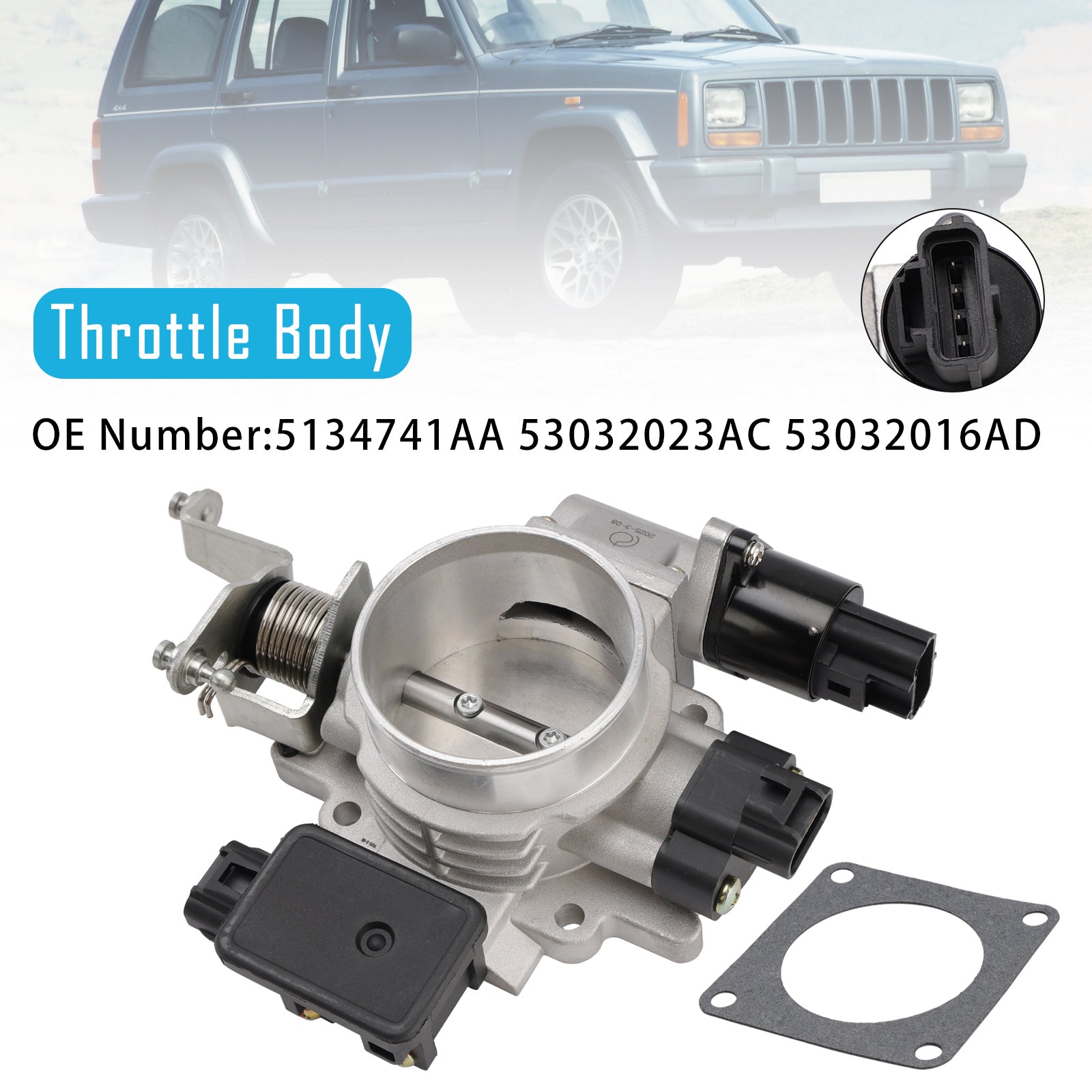 Gasklephuis voor Jeep Cherokee XJ 1998-2001, onderdeelnummer 5134741AA