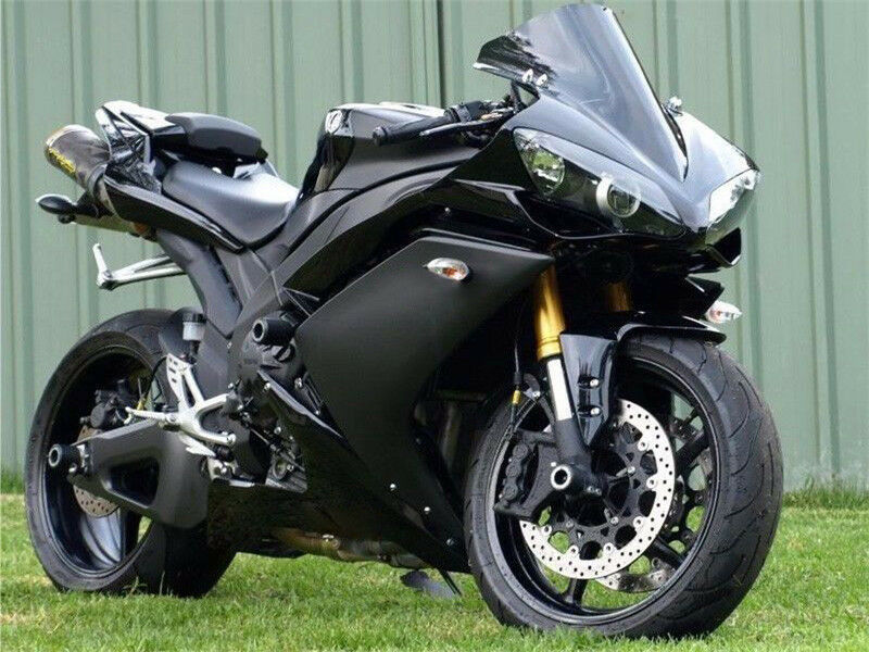 Kit de carénage en plastique ABS moulé par injection noir brillant et noir mat pour Yamaha YZF R1 2007-2008