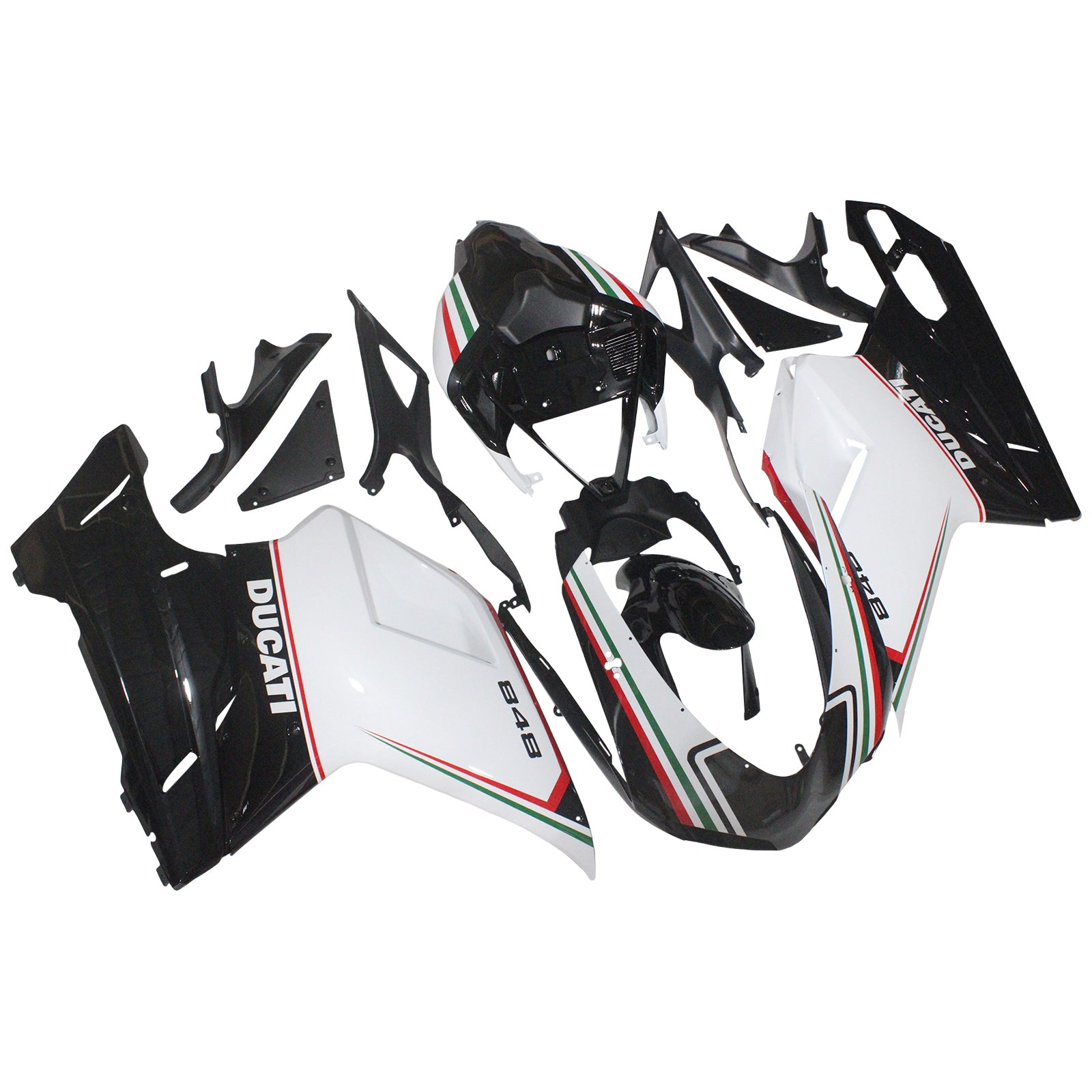 Kit de carenado de plástico ABS para Ducati 1098 1198 848 2007-2011