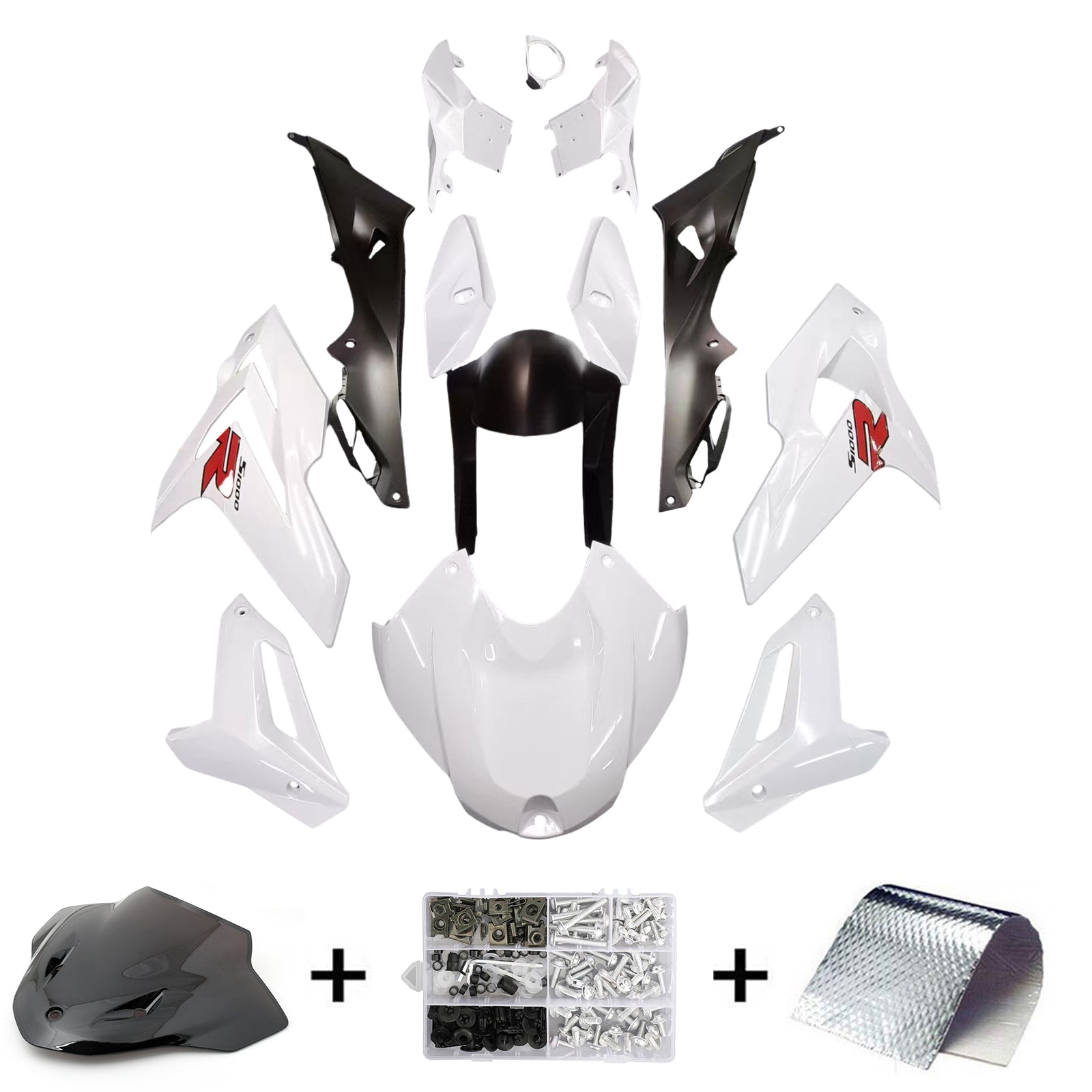 Amotopart BMW S1000R 2015-2017 Kit Carénage Carrosserie Plastique ABS