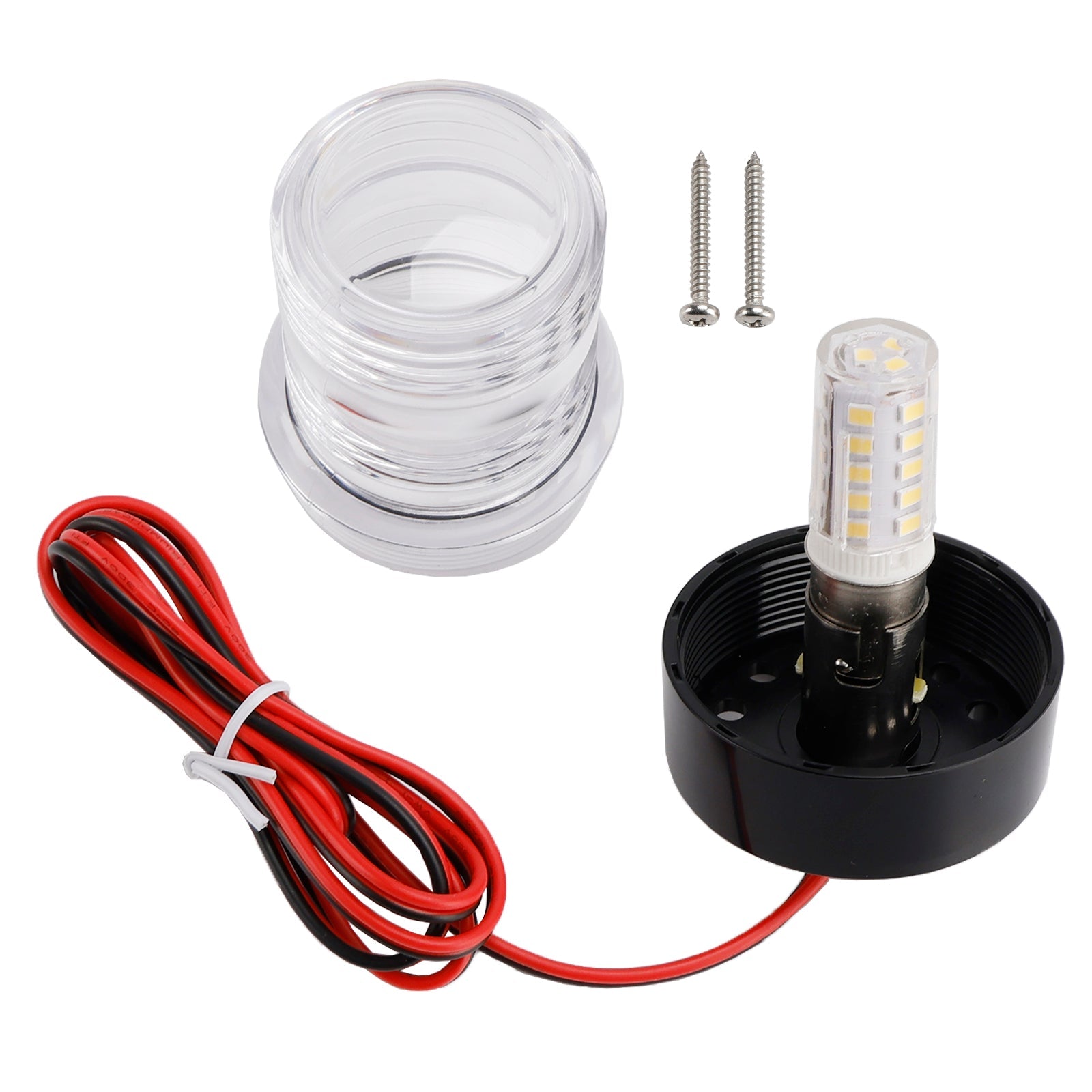2,7 W LED-navigoinnin merkkivalo, pyöreä lamppu ankkuriin, veneeseen tai huviveneeseen, IP66