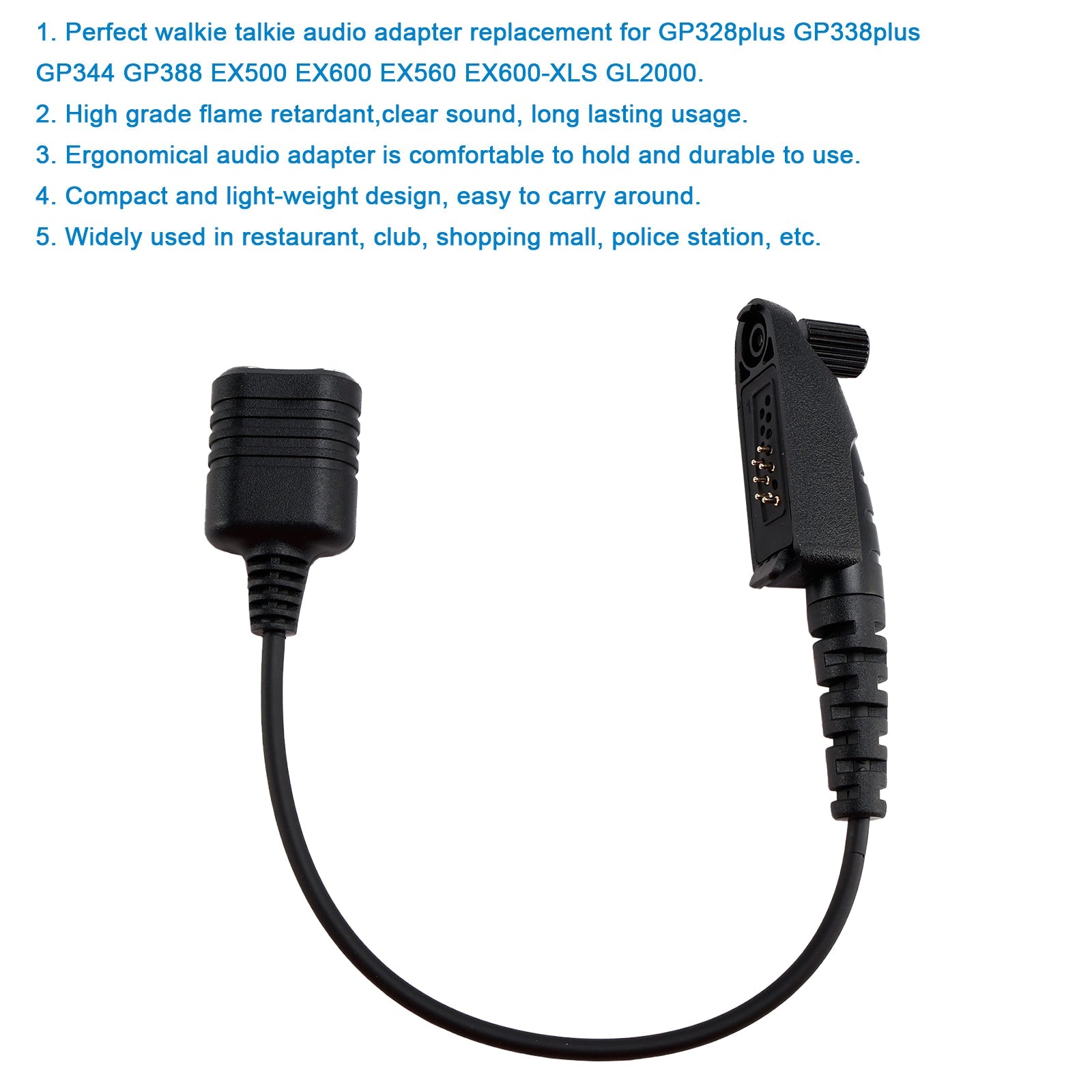 Cavo convertitore porta cuffie con interfaccia K per GP328plus, GP338plus, GP344 e GP388