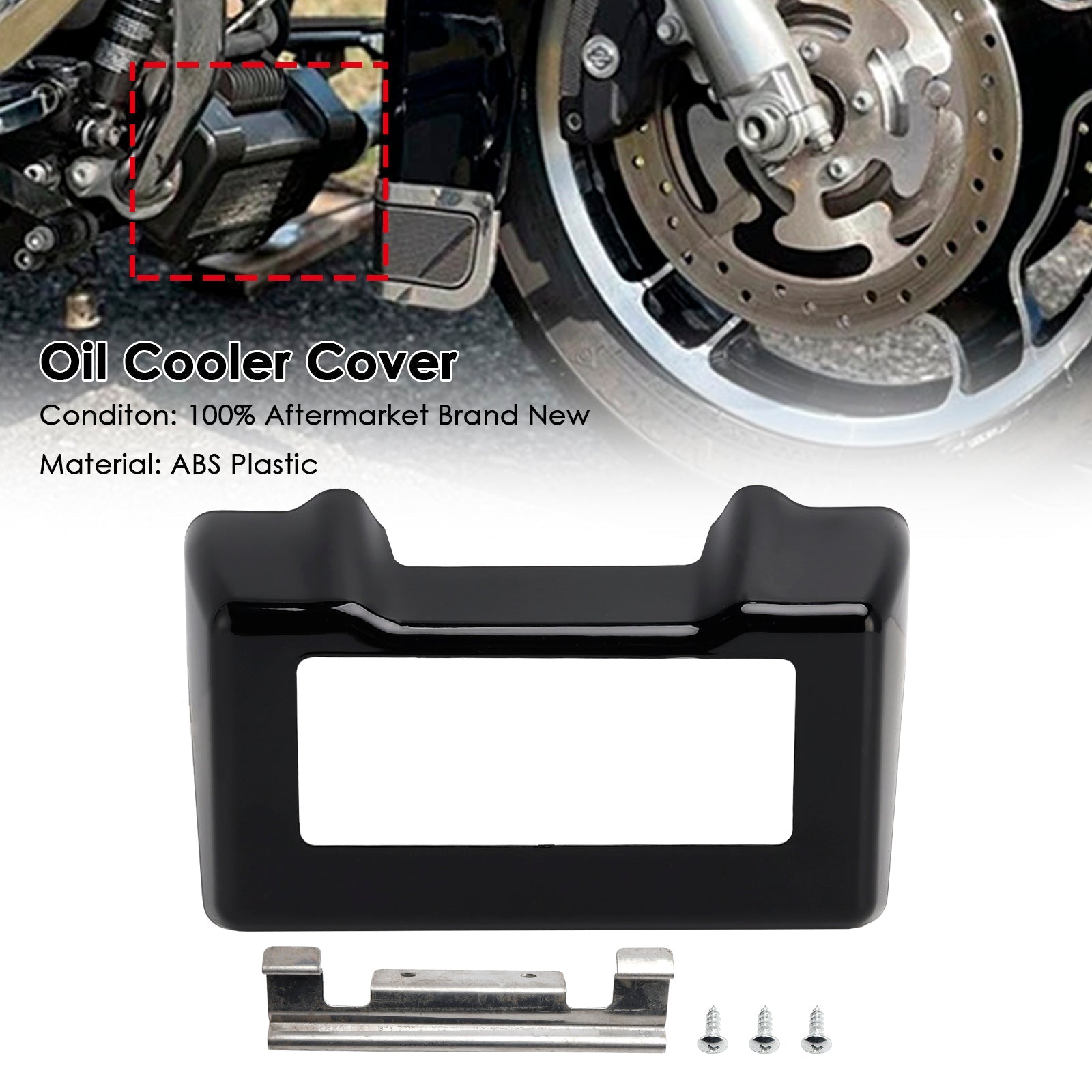Couvercle de refroidisseur d'huile compatible avec les modèles Touring Road King et Street Glide 2011-2016