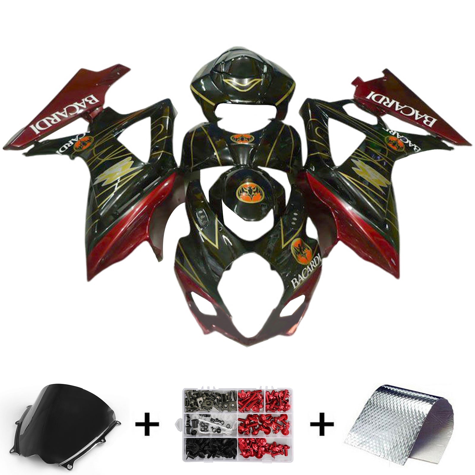 Amotopart Suzuki GSXR1000 2007-2008 K7 Kit de carenado de carrocería de plástico ABS