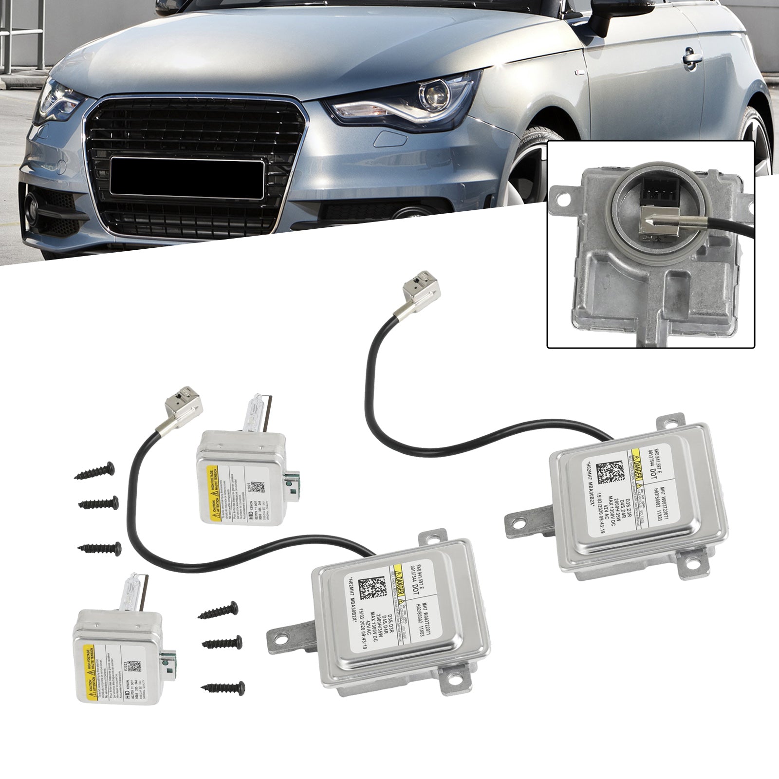 Módulo de unidad de control de luz HID con balasto de xenón y bombilla D3S para Audi VW