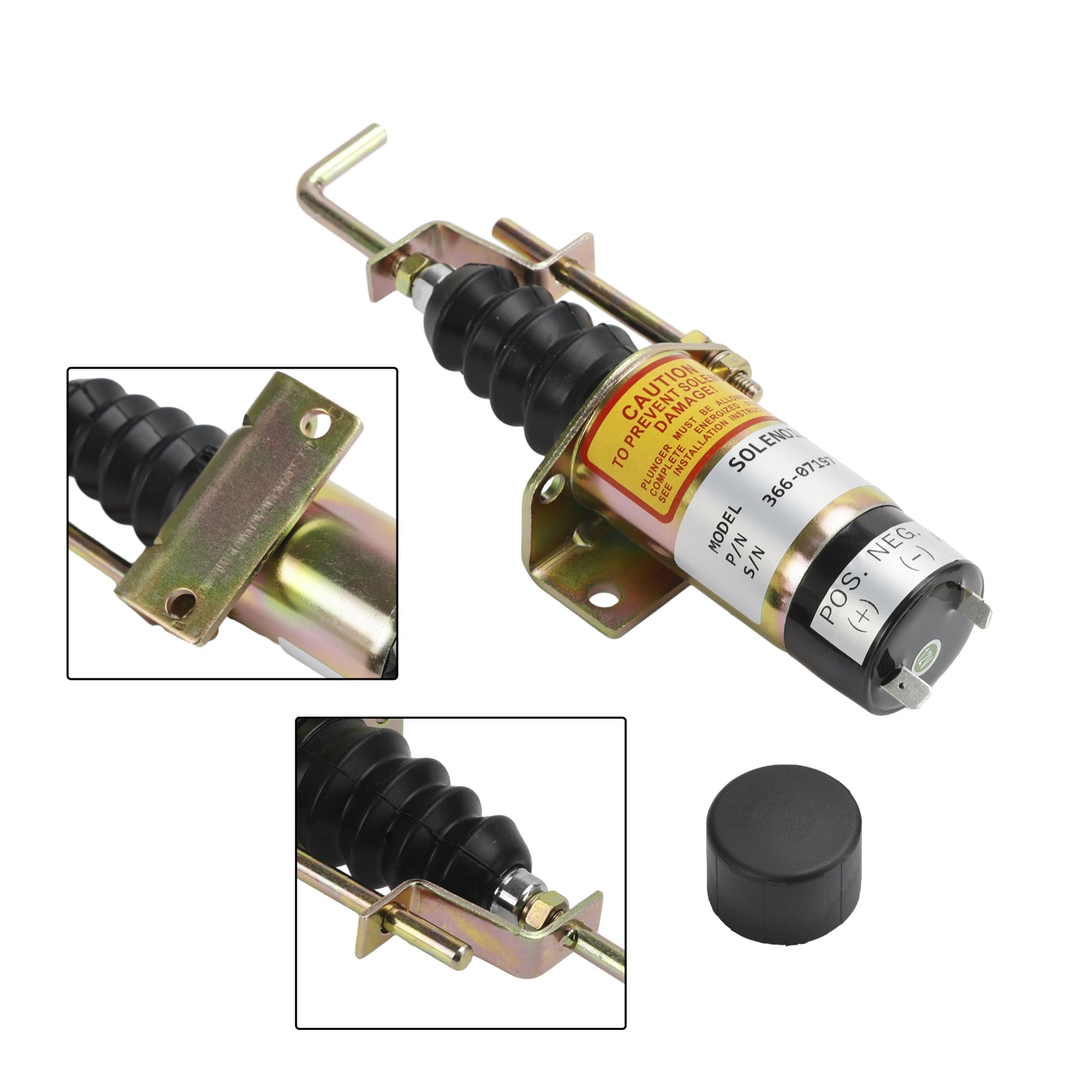 Solénoïde D'Arrêt De Carburant 366-07197 Pour Lister Petter 12V 1502-12C7U2B2S1