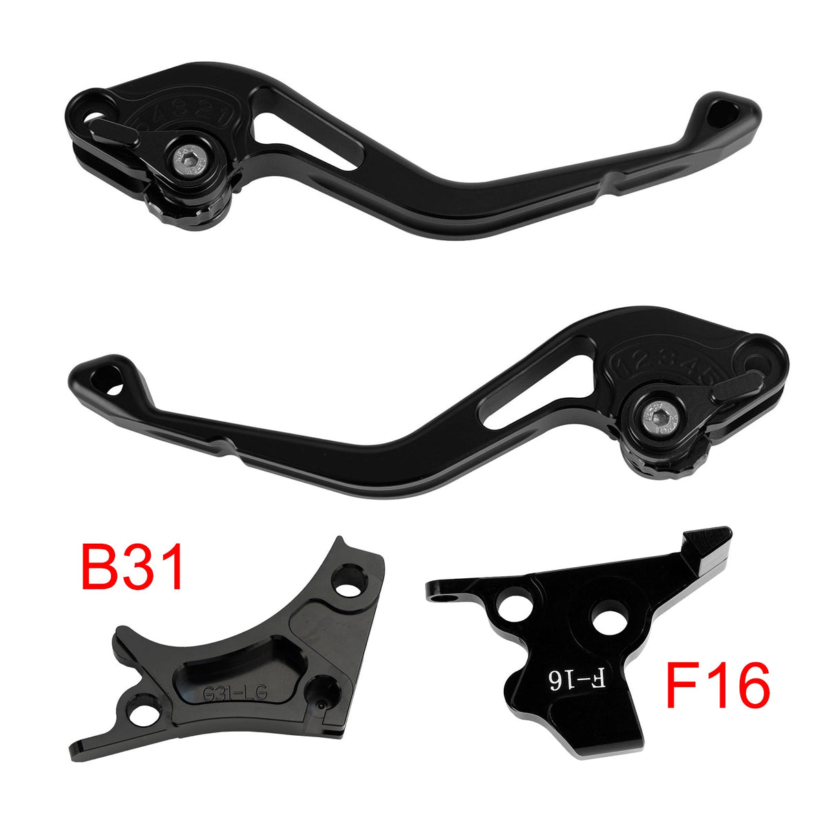 Nouveau levier de frein et d'embrayage court compatible avec BMW G310R G310GS 2017-2018 Noir