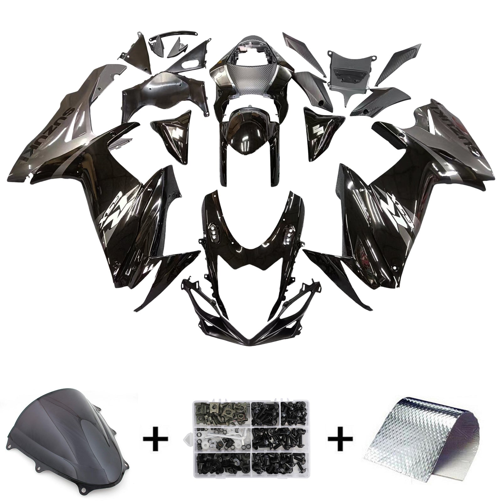 Kit de carénage injection de carrosserie en plastique ABS FAX pour Suzuki GSXR 600/750 2011-2022 K11