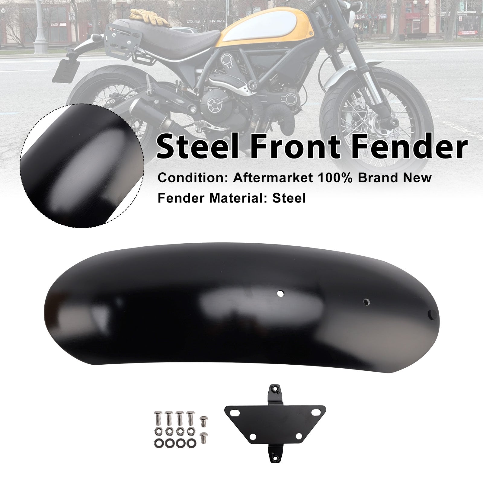 Stalen voorspatbord voor Ducati Scrambler 1100 800 2015-2025