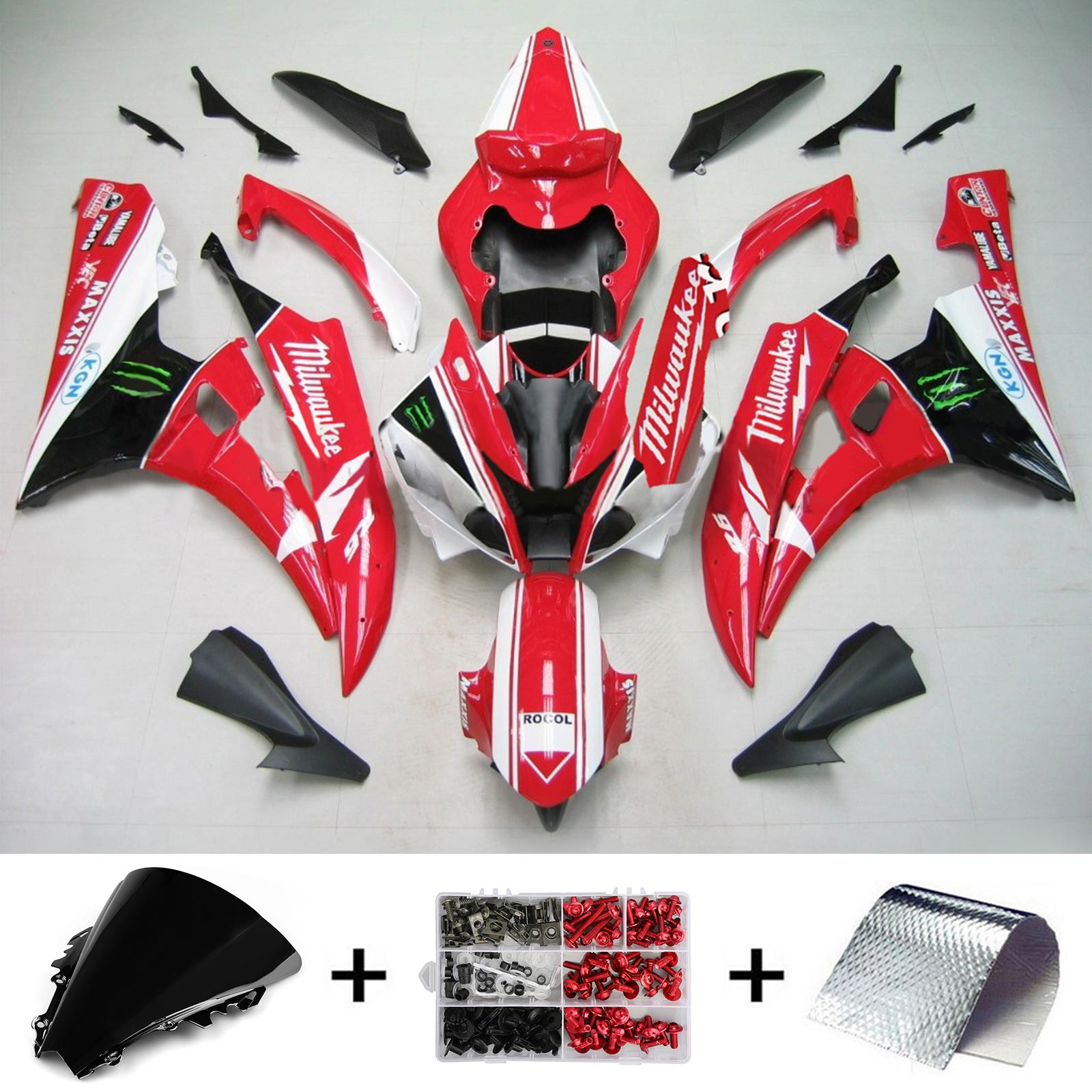 Injection Fairing Kit Bodywork Plastic ABS fit For Yamaha YZF 600 R6 2006-2007