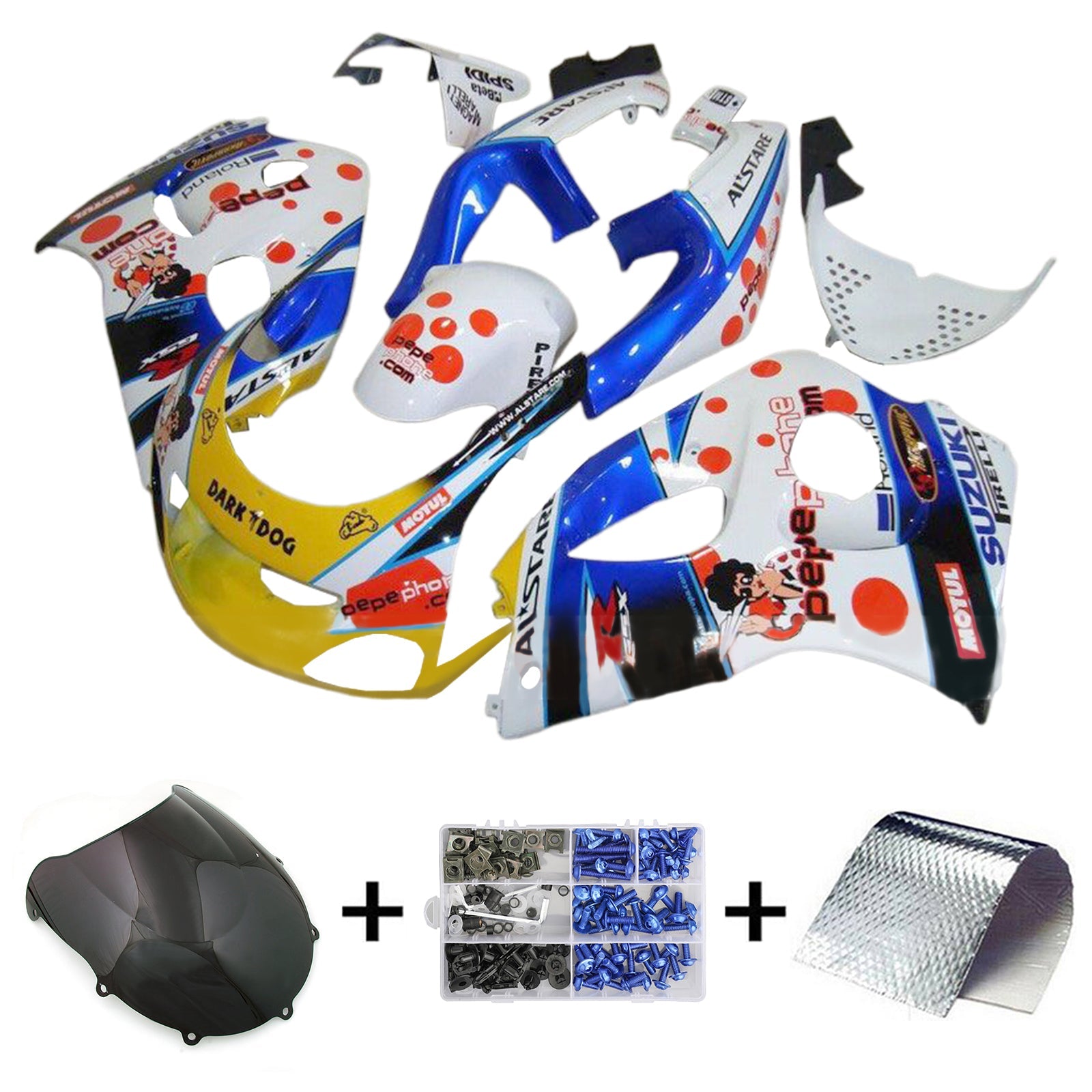 1996-2000 Suzuki GSXR600 1996-1999 GSXR750 Kit carenatura iniezione carrozzeria