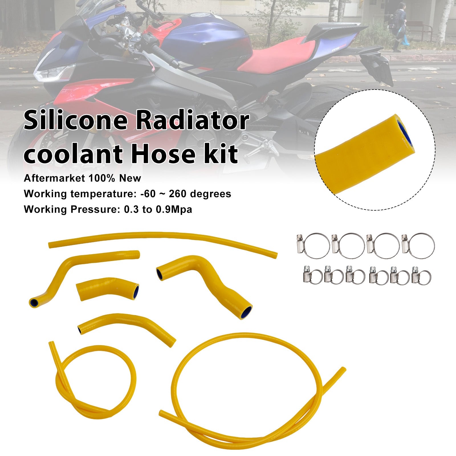 Durite de refroidissement en silicone pour radiateur Aprilia RS 660 (2021-2025)