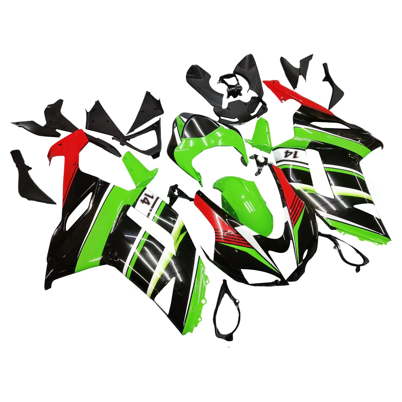 Kit de carénage à injection en plastique ABS pour Kawasaki ZX6R 636 2007-2008