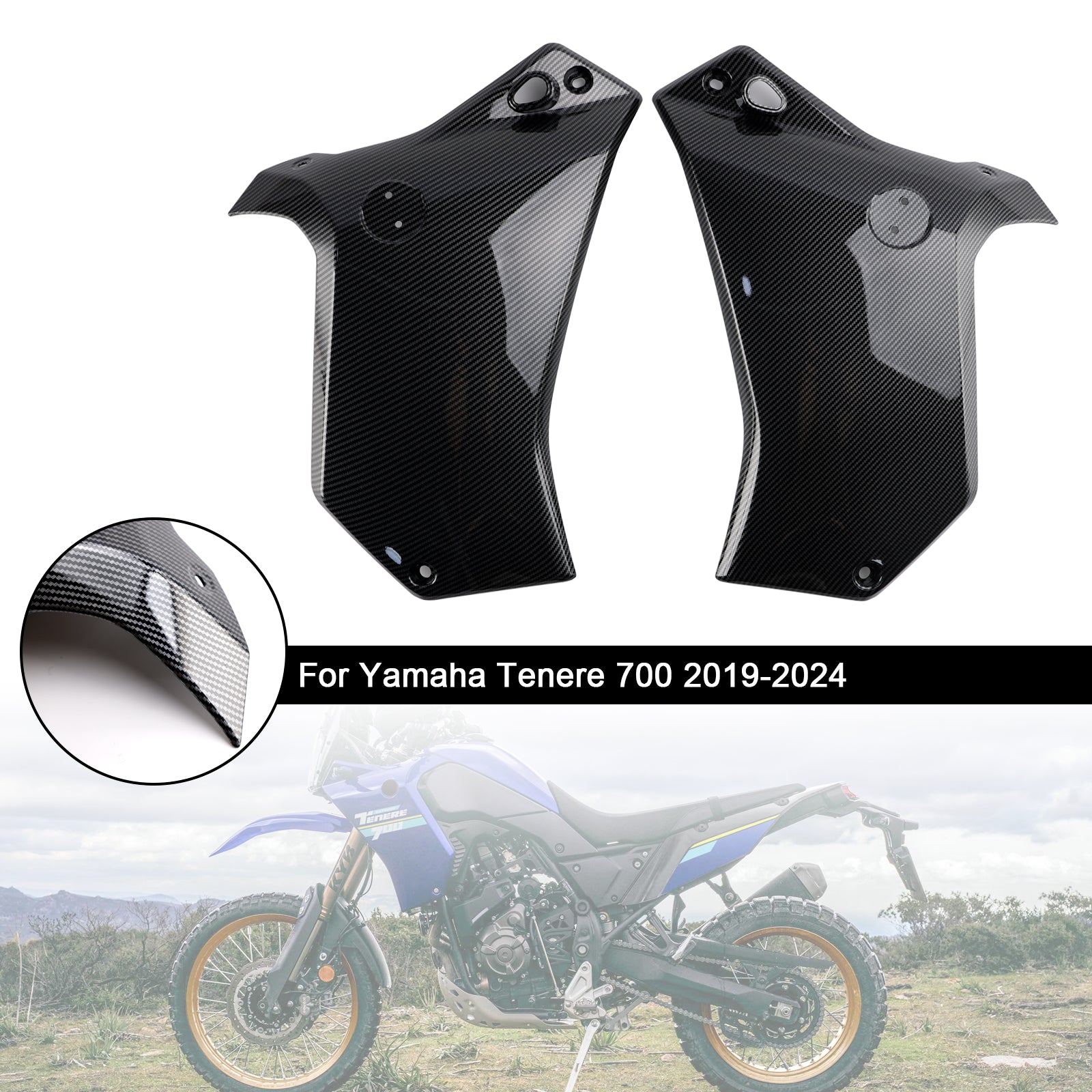 Couvercle de carénage de protection de panneau de cadre latéral pour Yamaha Tenere 700 2019-2024