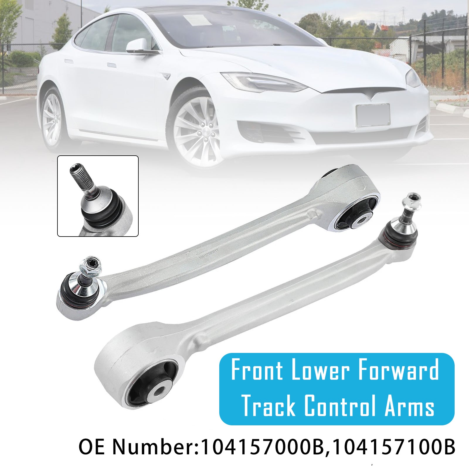2 bras de suspension inférieurs avant 104157000B pour Tesla Model X 5YJX 2016-2022 75D AWD Hatchback
