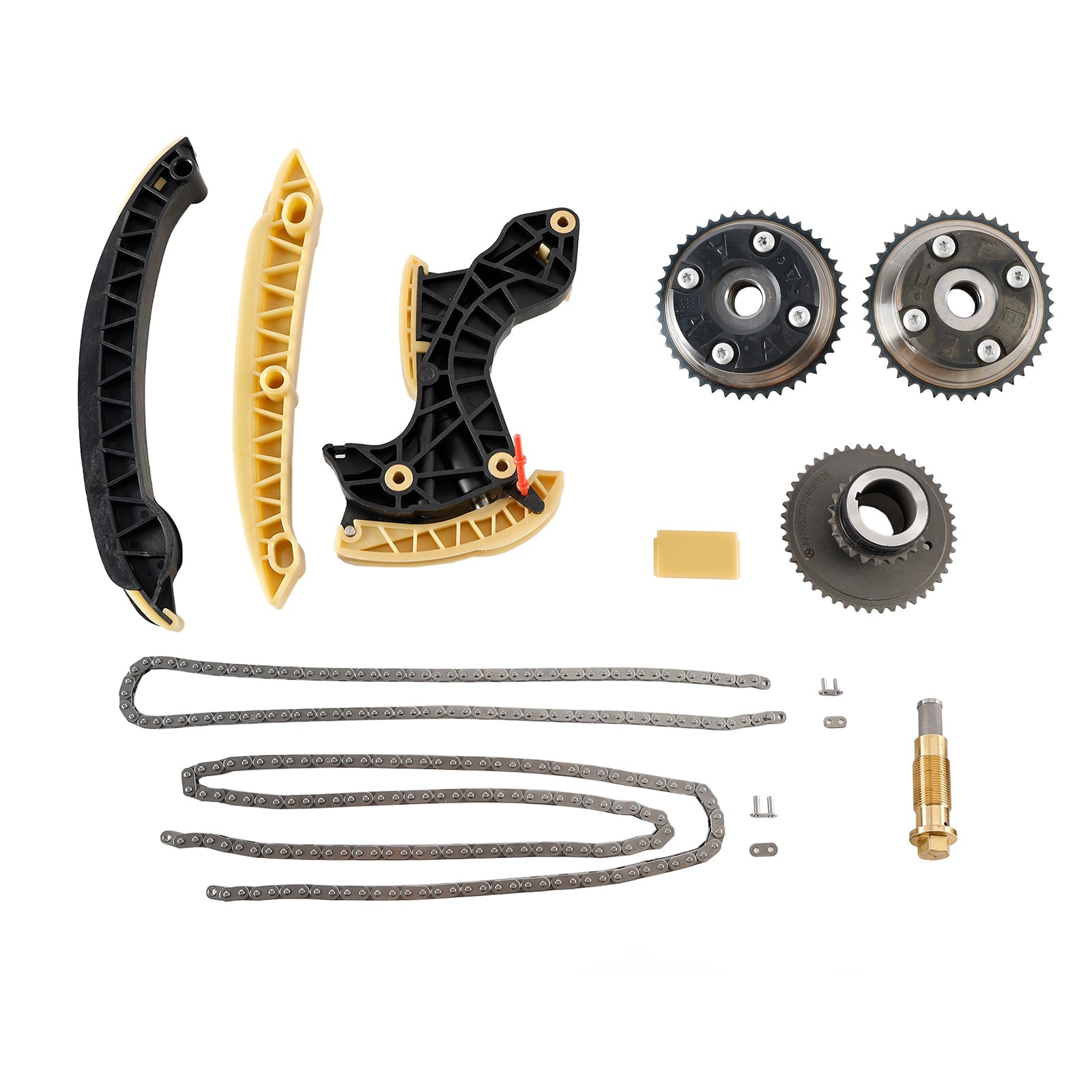 Kit de chaîne de distribution et engrenages d'arbre à cames et jeu de joints de culasse pour Mercedes-Benz Classe E W211 E 200 Kompressor 2002/11-2008/12 2710500647