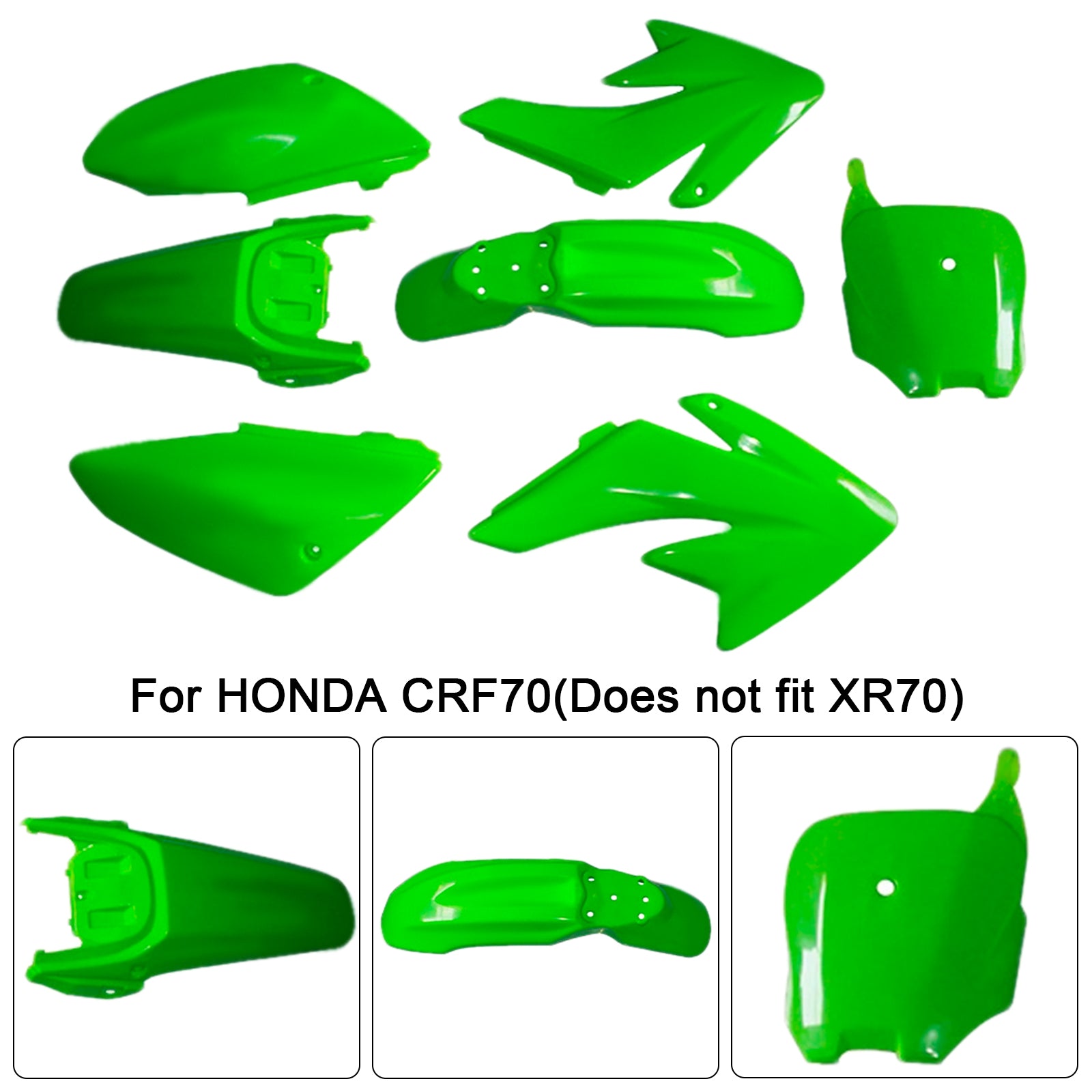 Kit carrosserie plastique et carénage garde-boue pour moto tout-terrain HONDA CRF70
