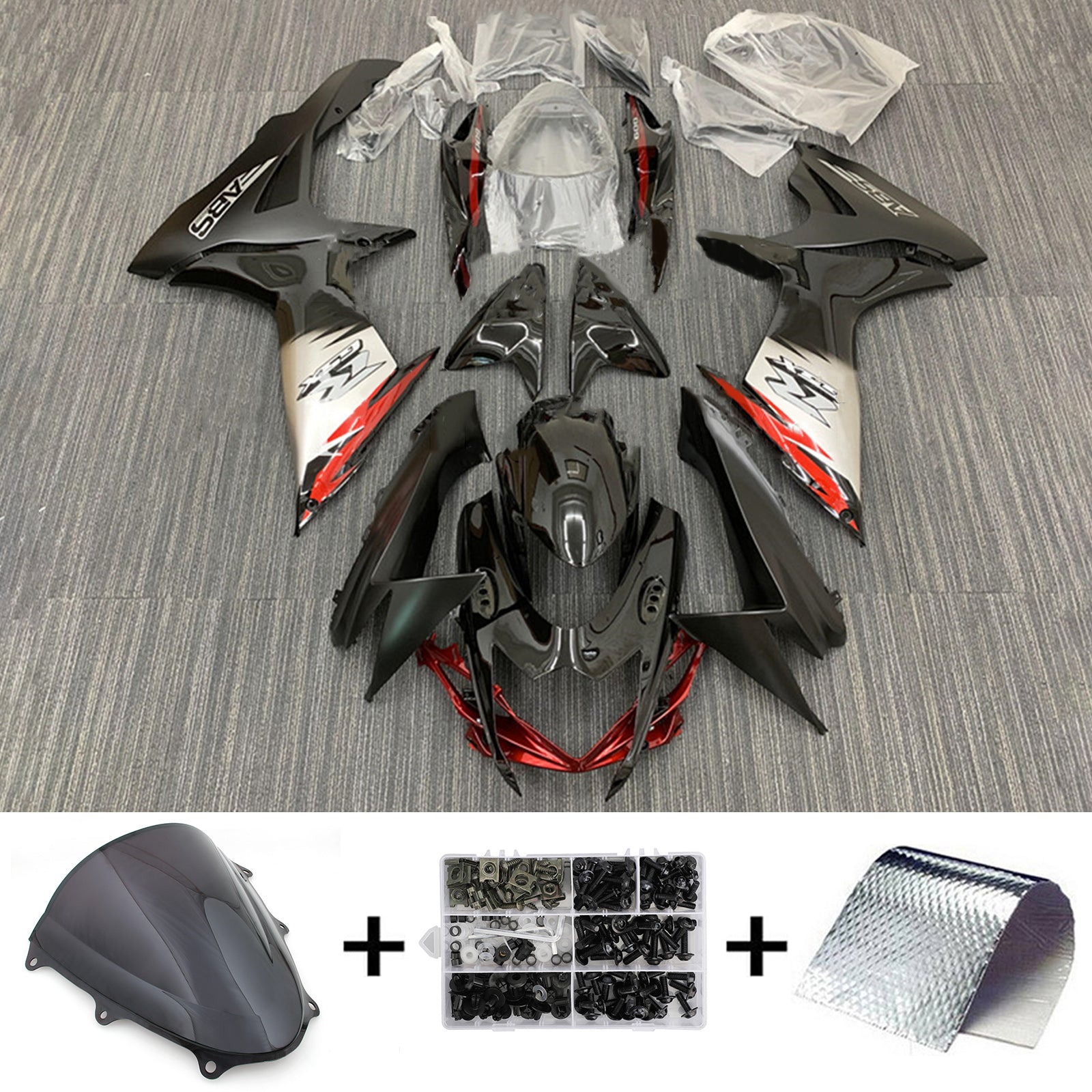 Amotopart Suzuki GSXR 600/750 2011-2023 K11 Kit Carénage Carrosserie Plastique ABS