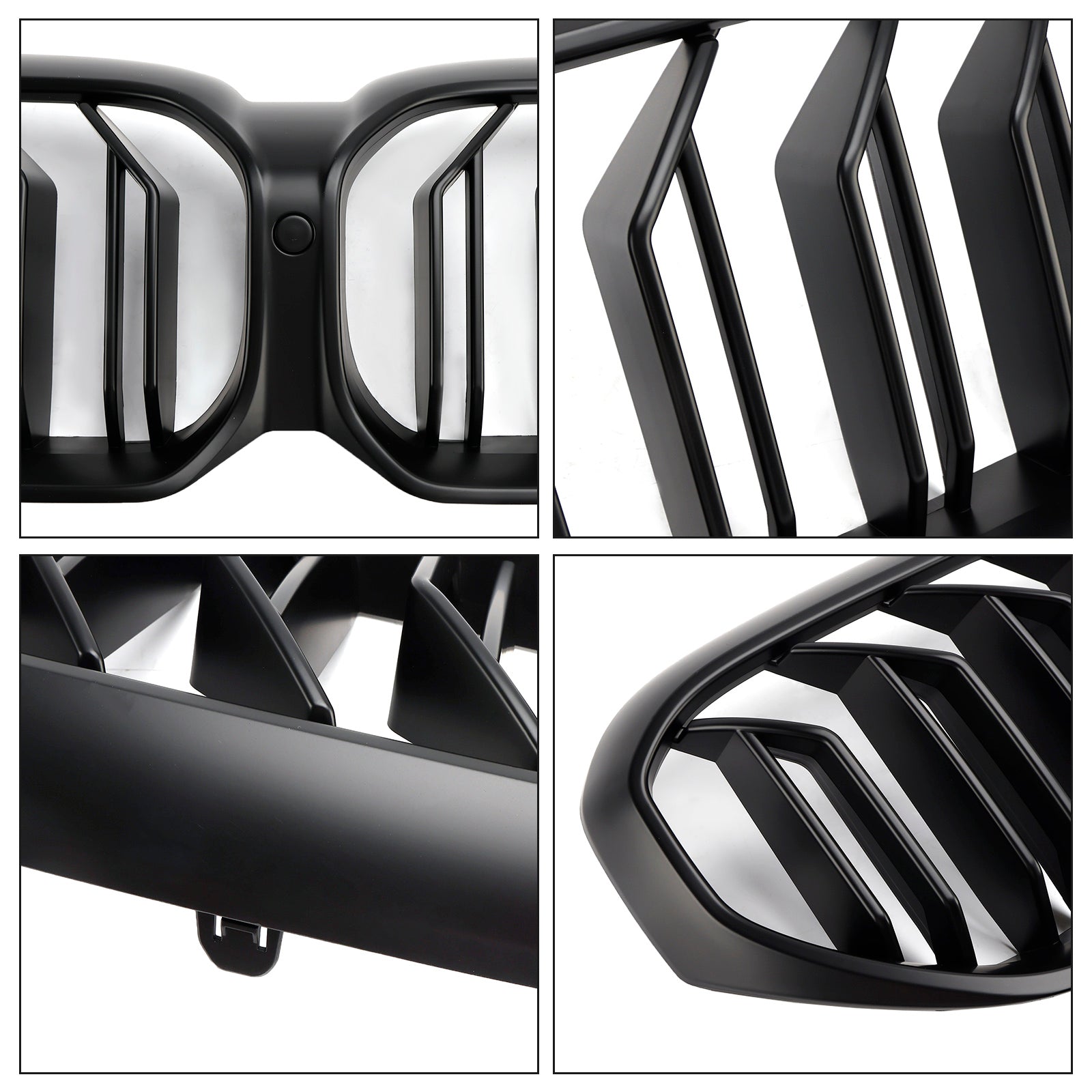 Rejilla frontal de doble listón negro mate para BMW G30 G31 LCI 2021-2024