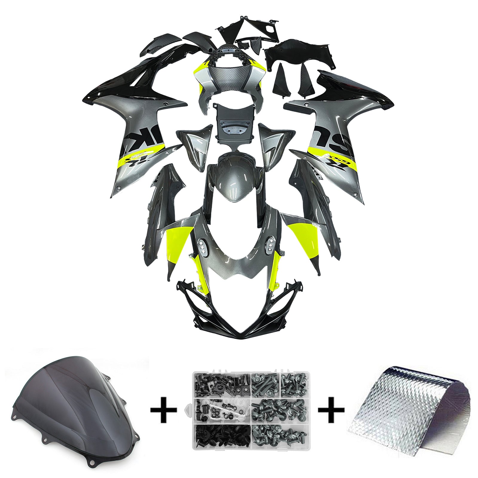 Amotopart Suzuki GSXR 600/750 2011-2023 K11 Kit Carénage Carrosserie Plastique ABS