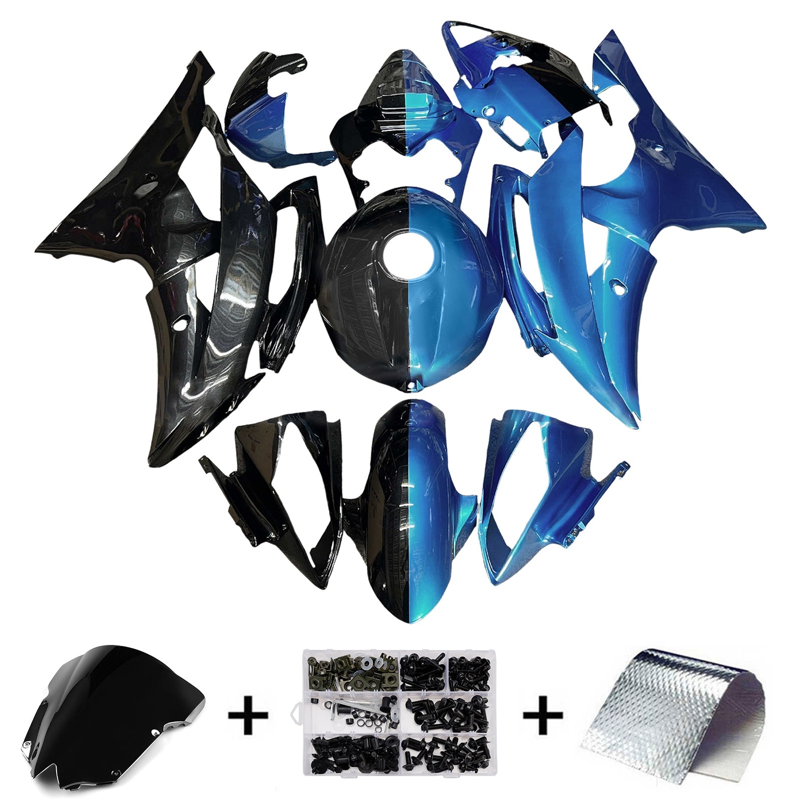 Kit de carénage injecté en plastique ABS pour Yamaha YZFR6 YZF-R6 2008-2016