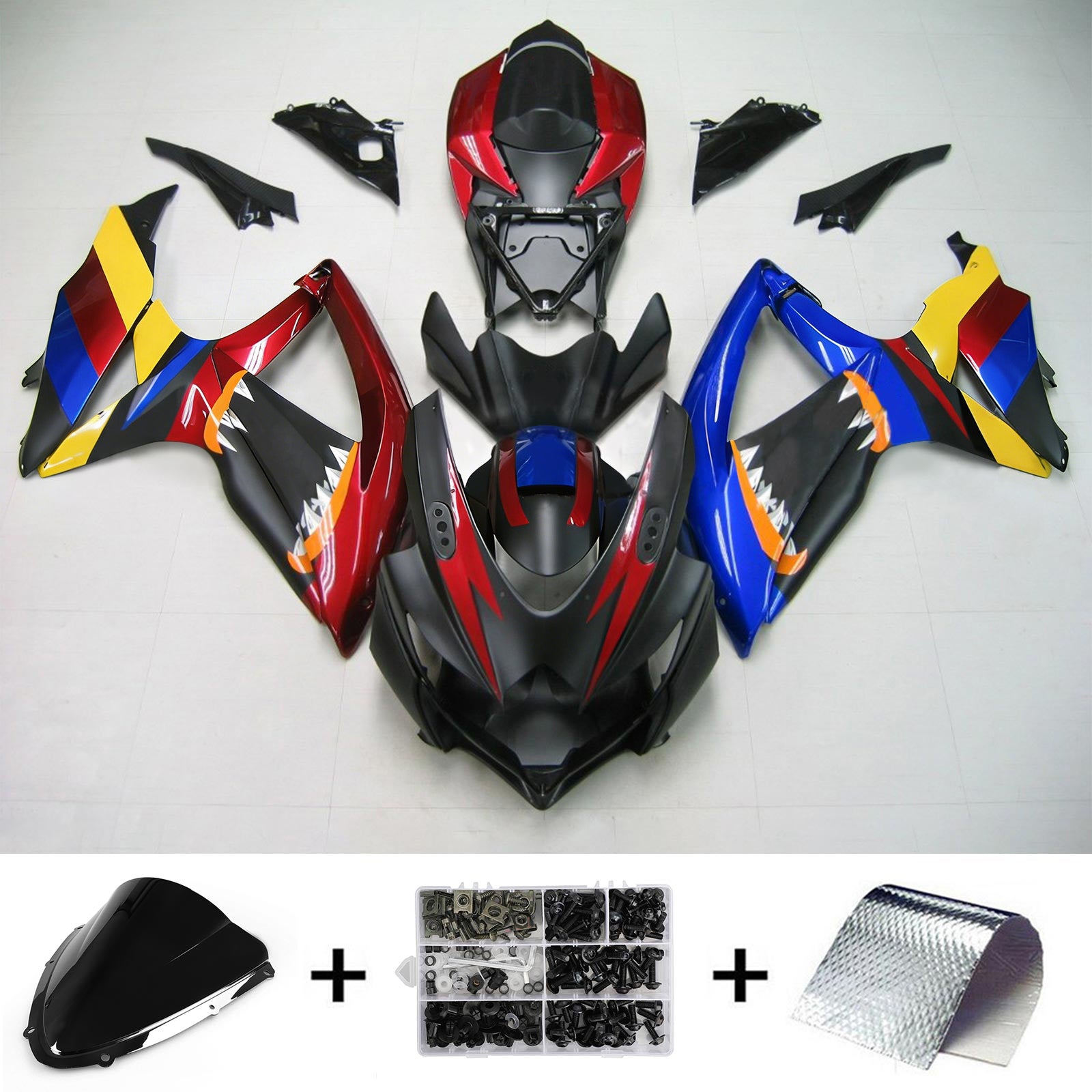 Kit de carénage par injection, carrosserie en plastique ABS pour Suzuki GSXR 600/750 2008-2010 K8