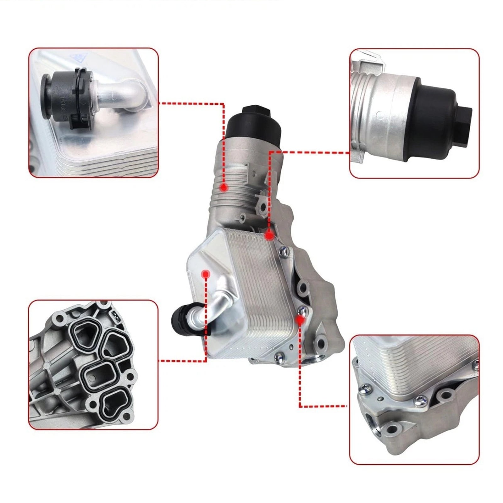 Carcasa del filtro del enfriador de aceite del motor para BMW X1 L3 L4 1.5L 2.0L 2020-2022, número de pieza 11428661958