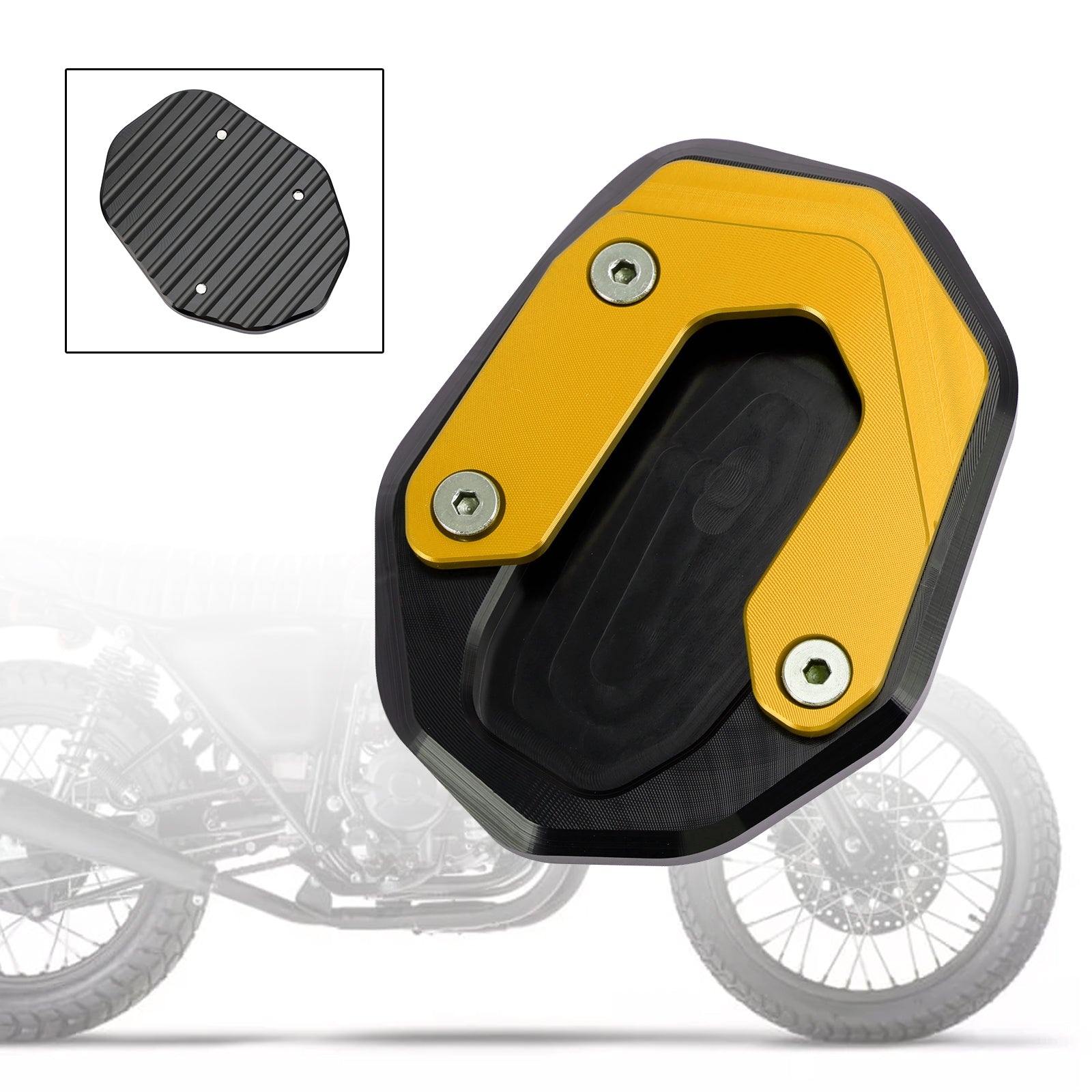 Ampliar Placa de extensión de caballete lateral para Ducati Scrambler 800/1100 15-20