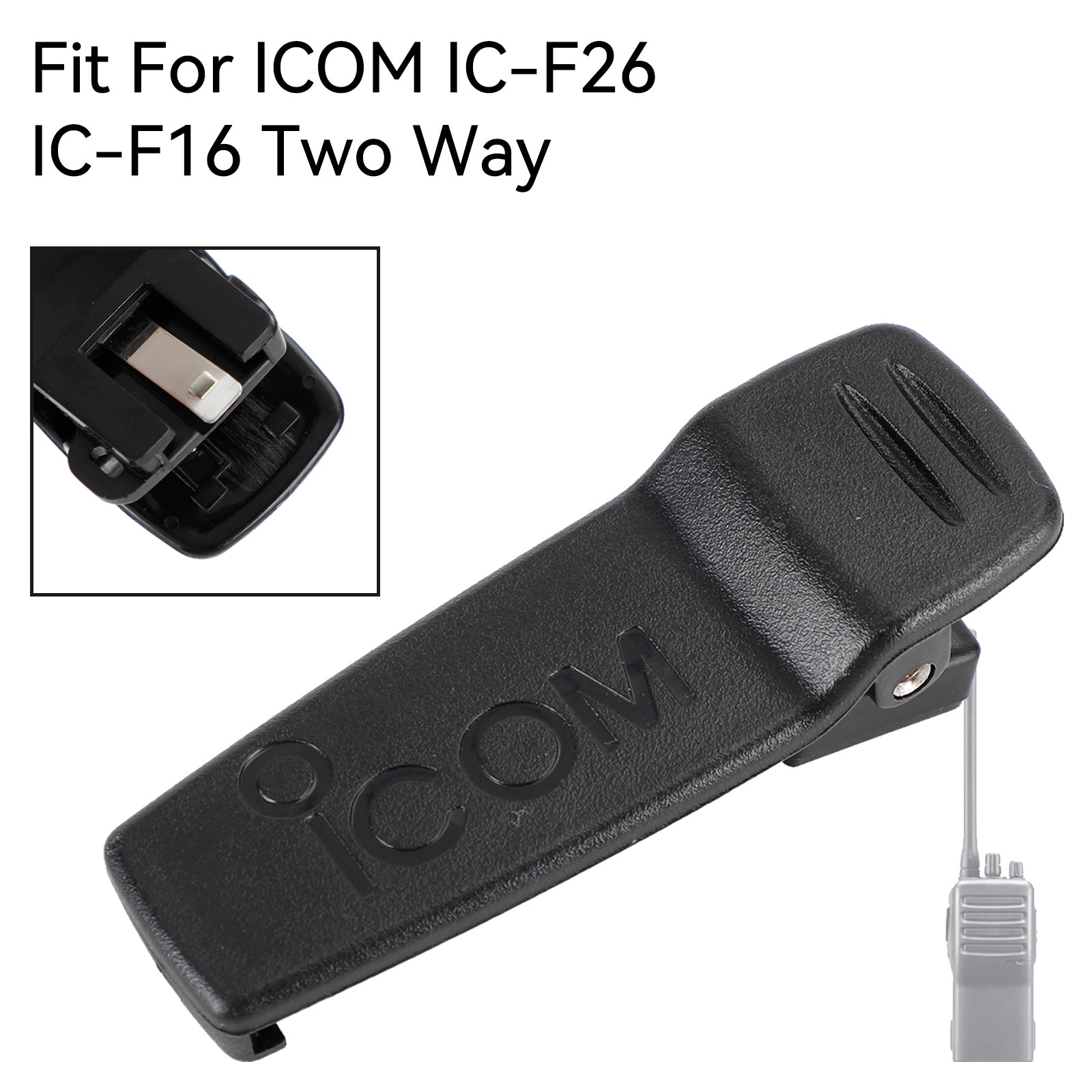 1X Walkie Talkie Zaczep na pasek Dwukierunkowy komunikator radiowy Odpowiedni dla ICOM IC-F26 IC-F16