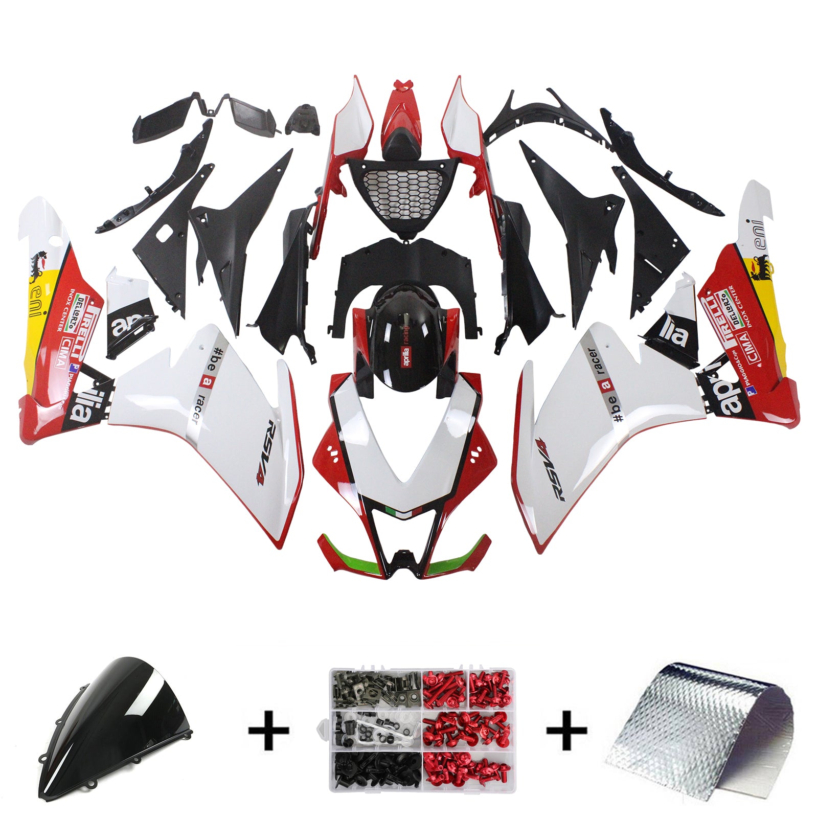 Amotopart Aprilia RSV4 1000 2009-2015 Kit de carenado de carrocería de plástico ABS