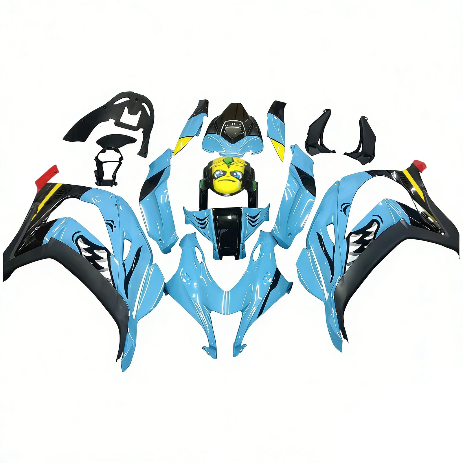 Kit de carénage en plastique ABS injecté compatible avec Kawasaki ZX10R 2016-2020