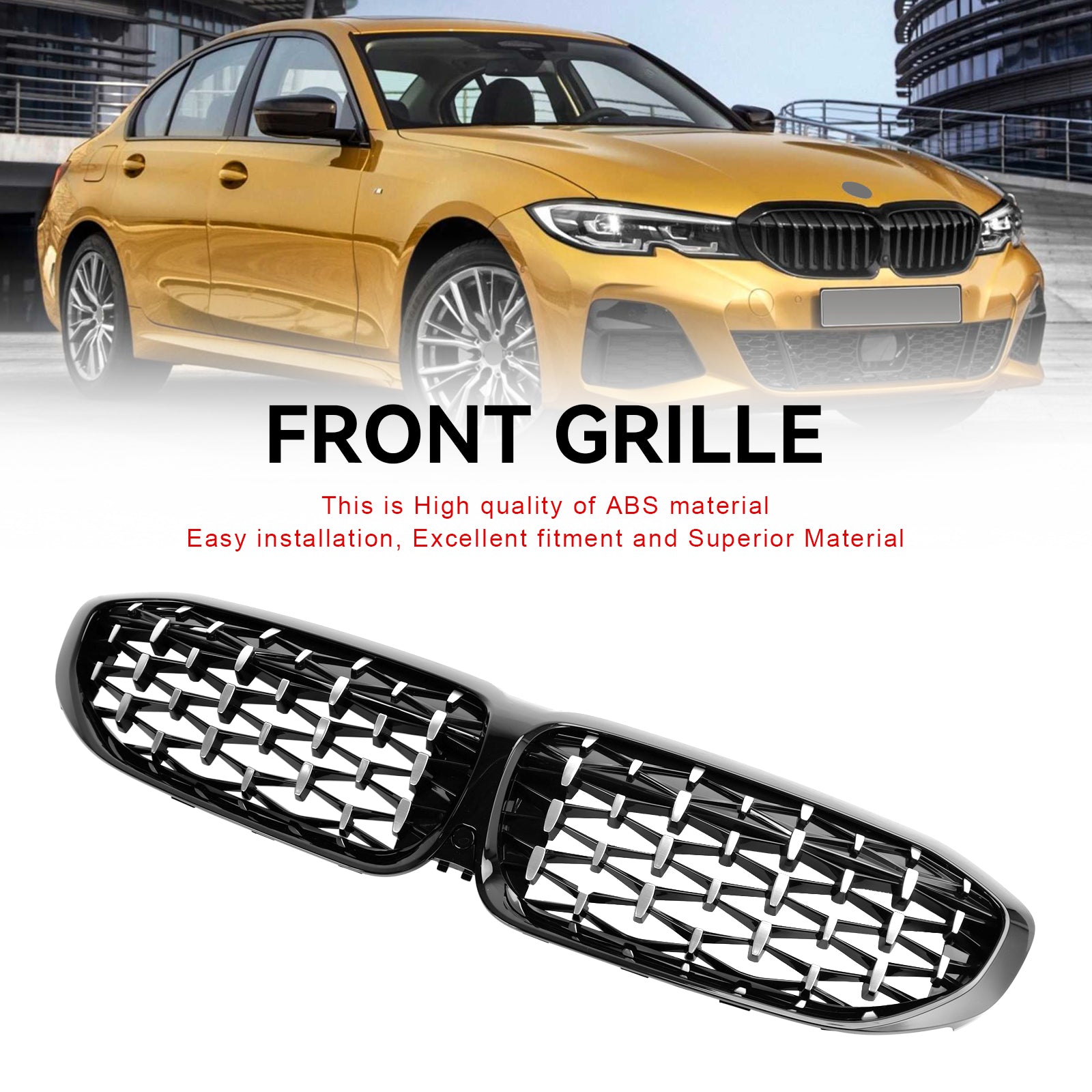 Diamond Kidney Grille Grill 51138072085 Pour BMW 3 Series G20 2019-2022