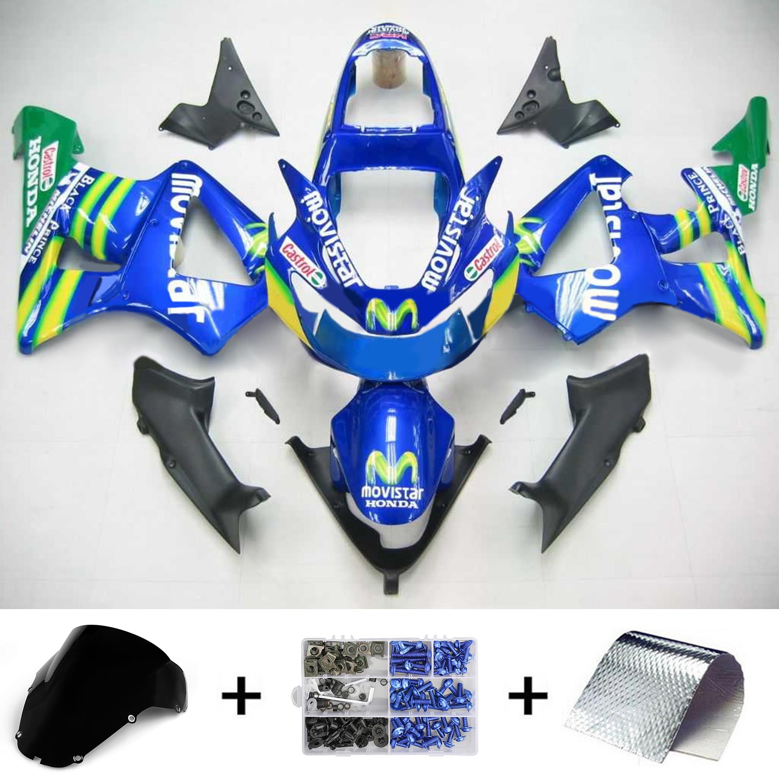 Kit carenatura carrozzeria iniezione plastica ABS Honda CBR929RR 2000-2001