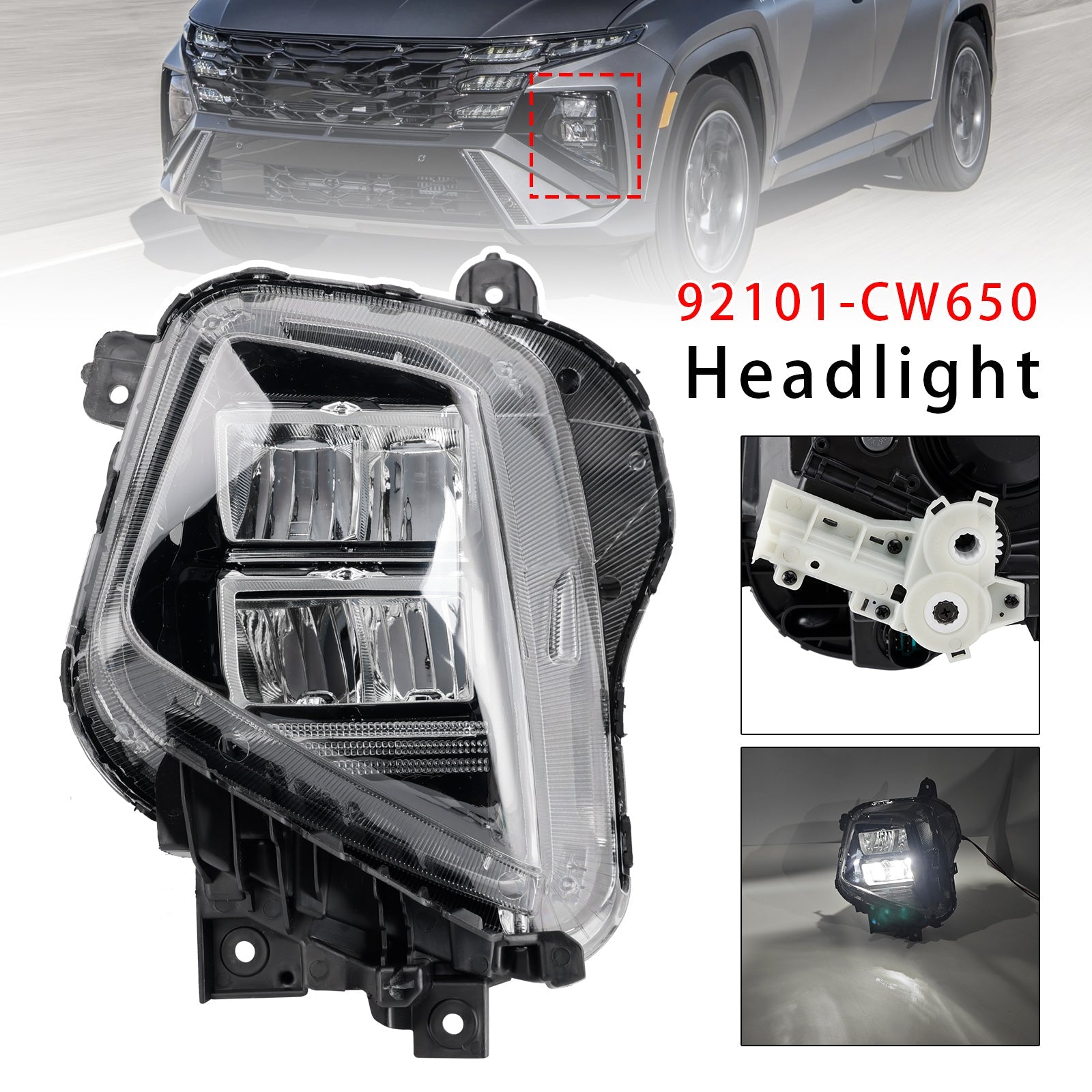 Linker koplamp voor Hyundai Tucson 2025-2026 (onderdeelnummer 92101-C)W650)
