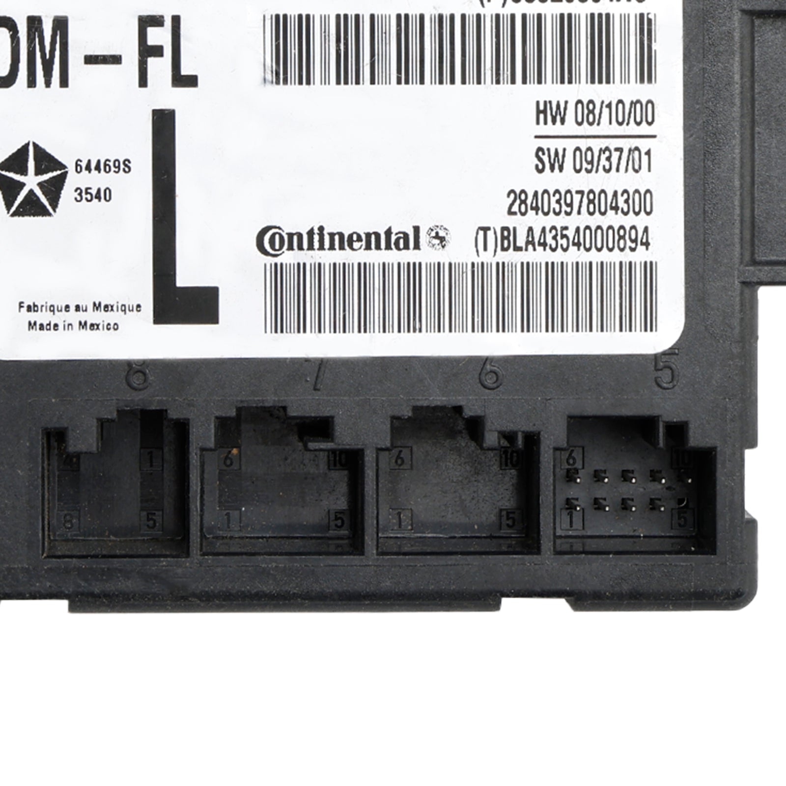 Module de porte conducteur avant gauche Dodge Chrysler 2008-2016 05026861AC