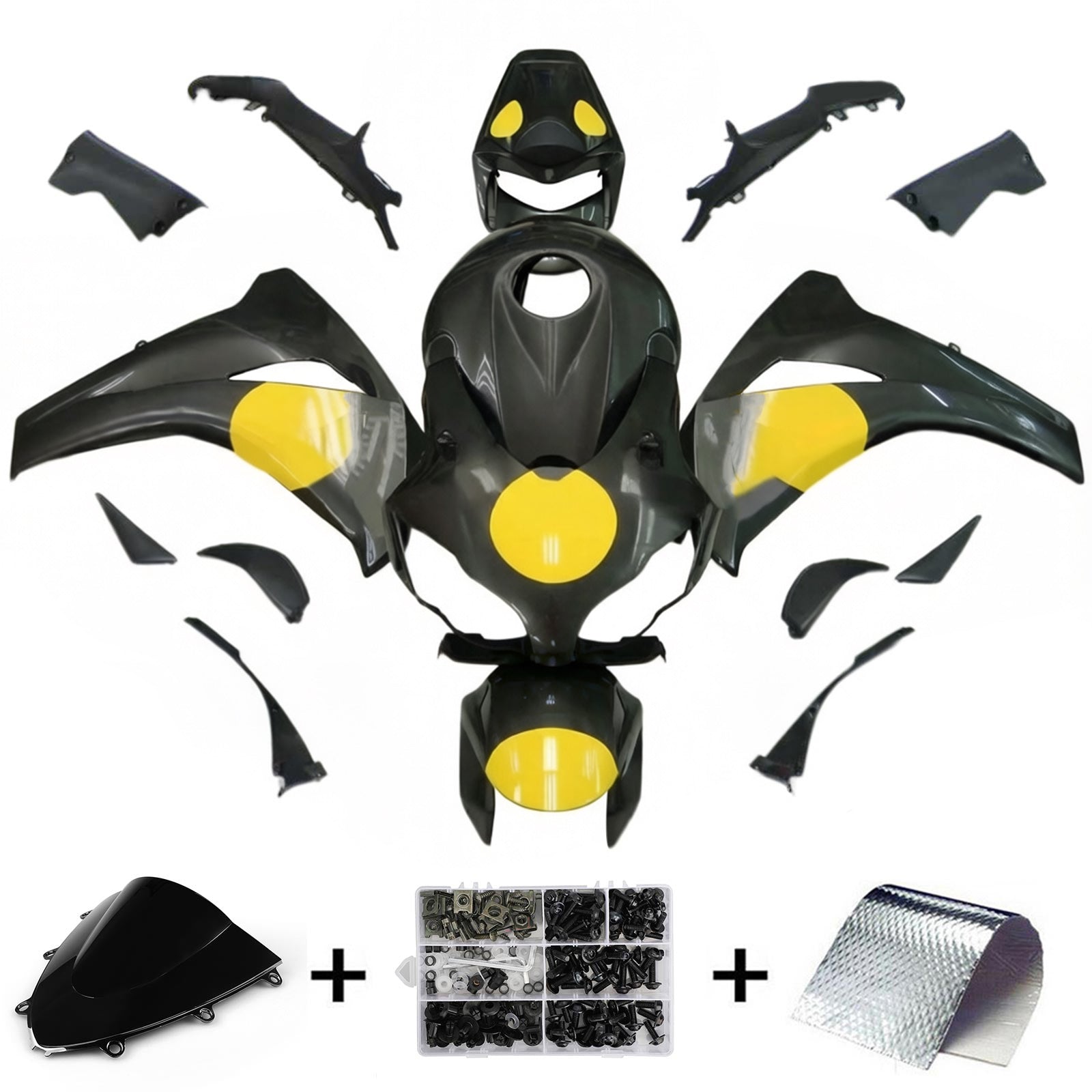 Kit de carénage injecté en plastique ABS pour Honda CBR1000RR 2008-2011