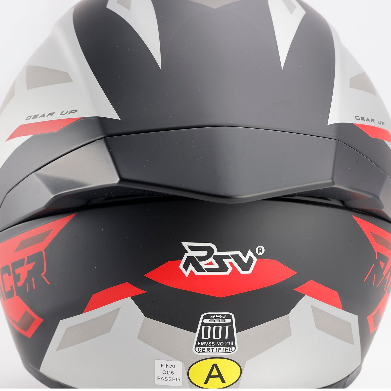 Casque moto intégral DOT pour adulte, rouge et noir