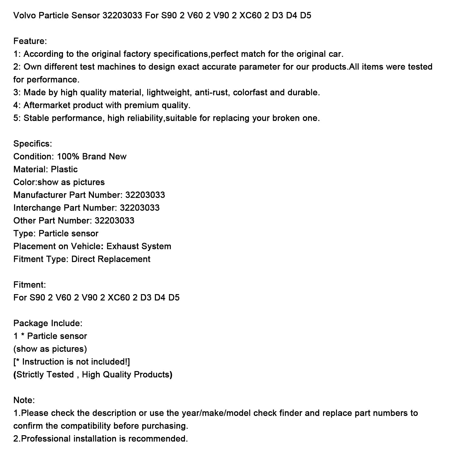 Senzor delcev 32203033 za Volvo S90 2 V60 2 V90 2 XC60 2 D3 D5 D5