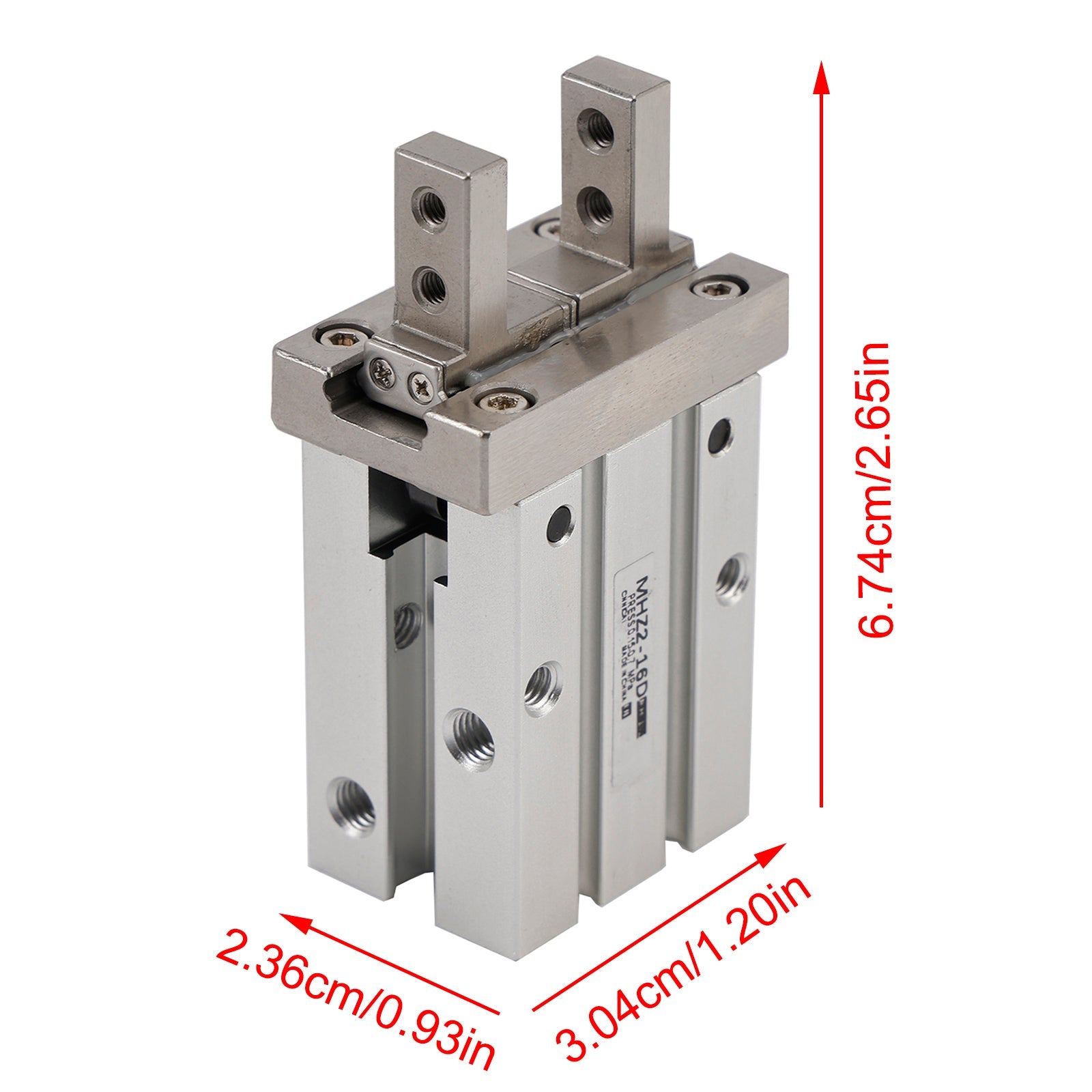 Vérin pneumatique parallèle à pince pneumatique MHZ2-16D, type SMC, alésage 16 mm